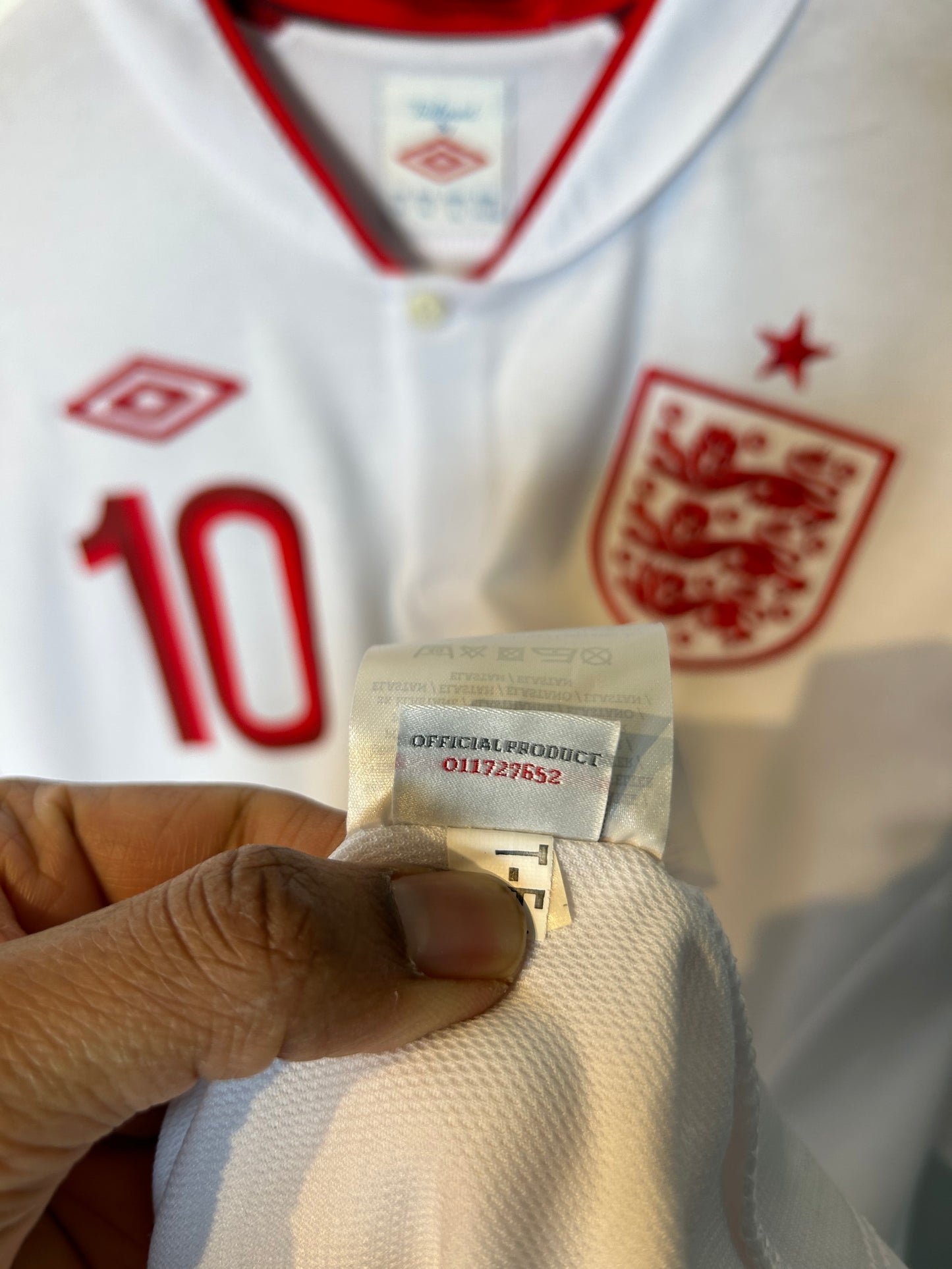 England 2012-13 Home Shirt - Rooney #10 - L