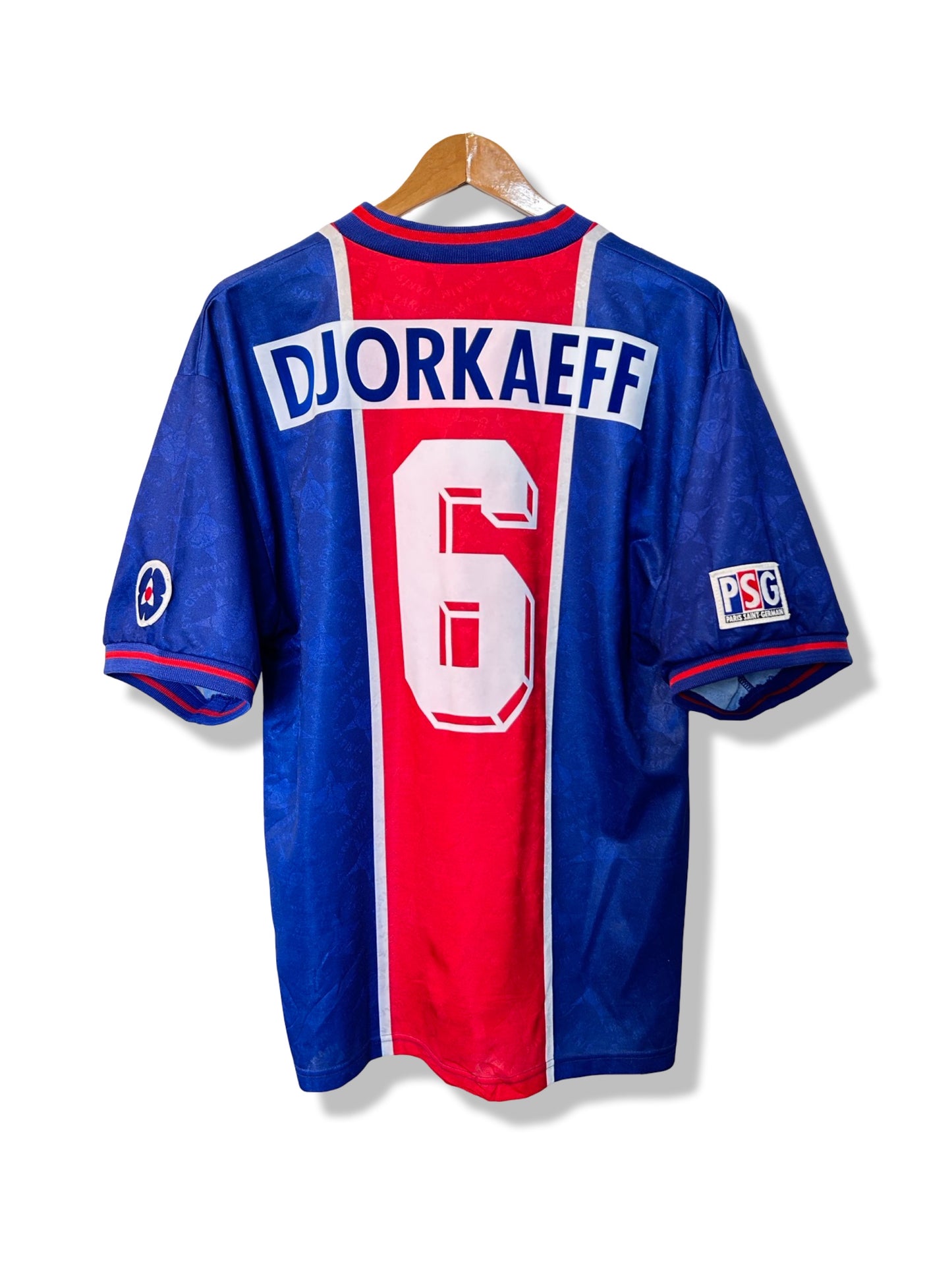 PSG 1995-96 Home Shirt - Djorkaeff #6 - L