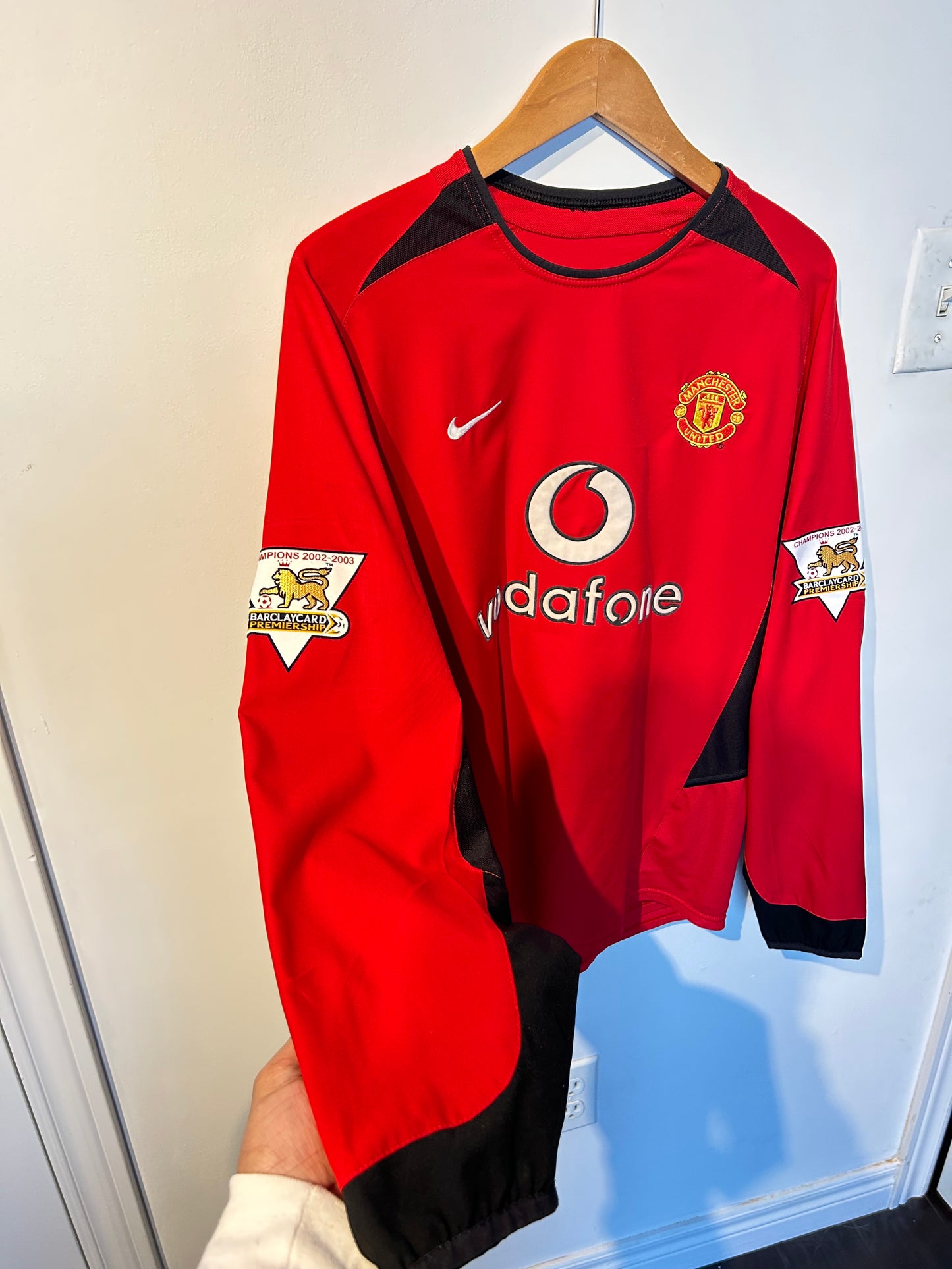 Manchester United 2002-04 Home Shirt L\S - Ronaldo #7 - S