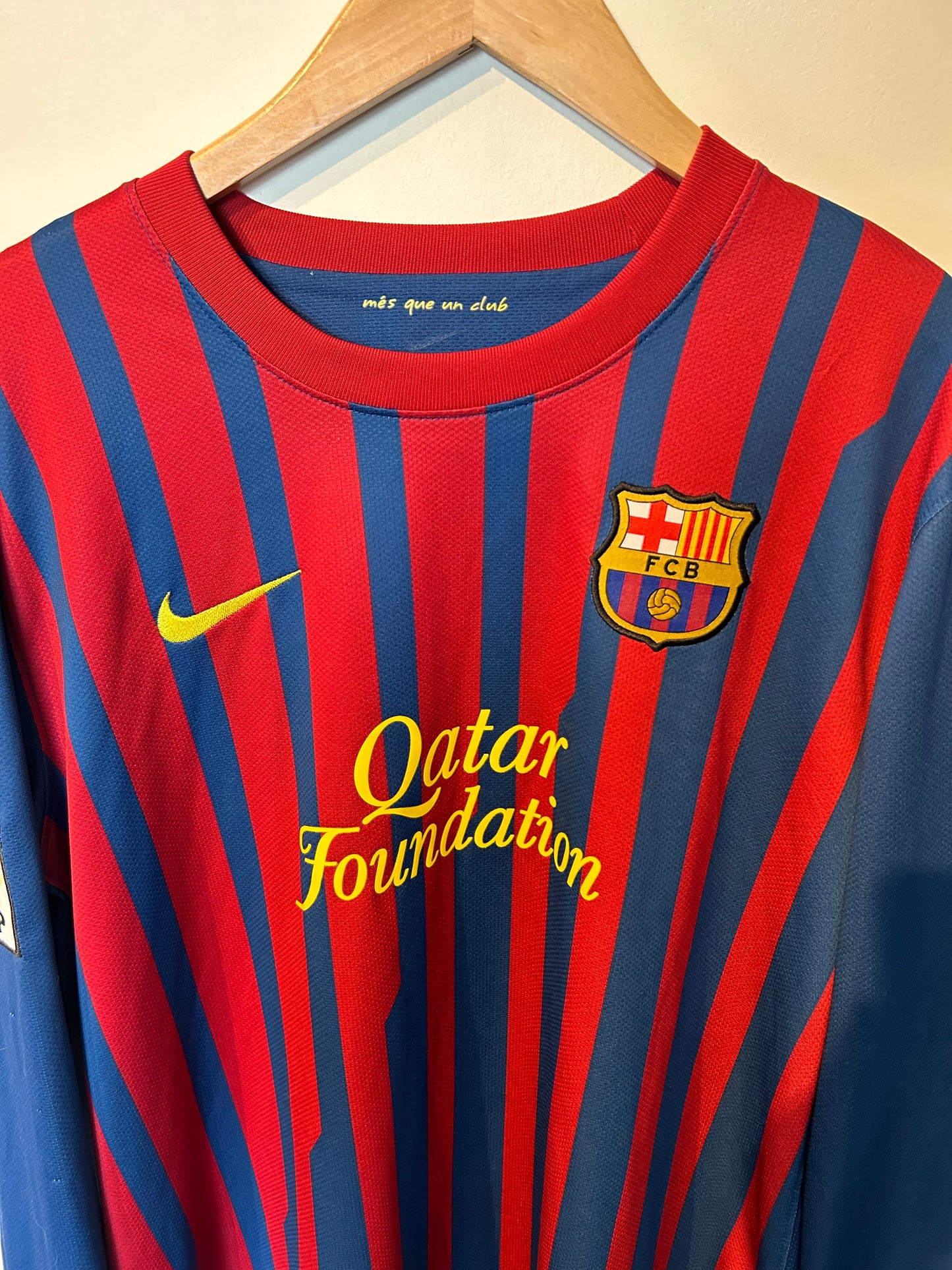 Barcelona 2011-12 Home Shirt L/S - David Villa #7 - XL