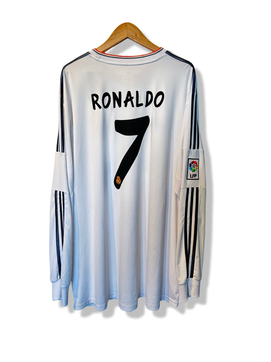 Real Madrid 2013-14 Home Shirt L/S - Ronaldo #7 - 3XL