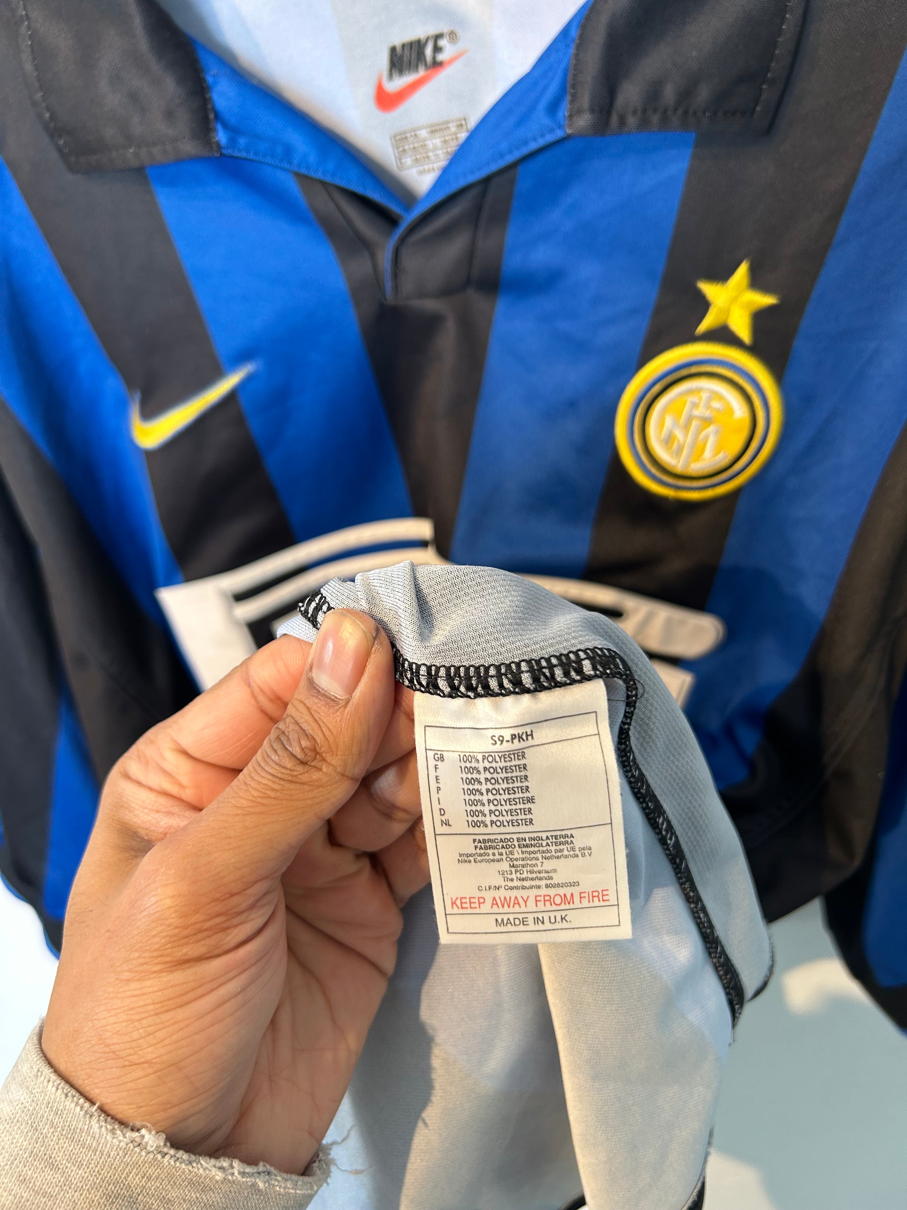 Inter Milan 1998-99 Home Shirt - Ronaldo #9 - XL – Football Heaven