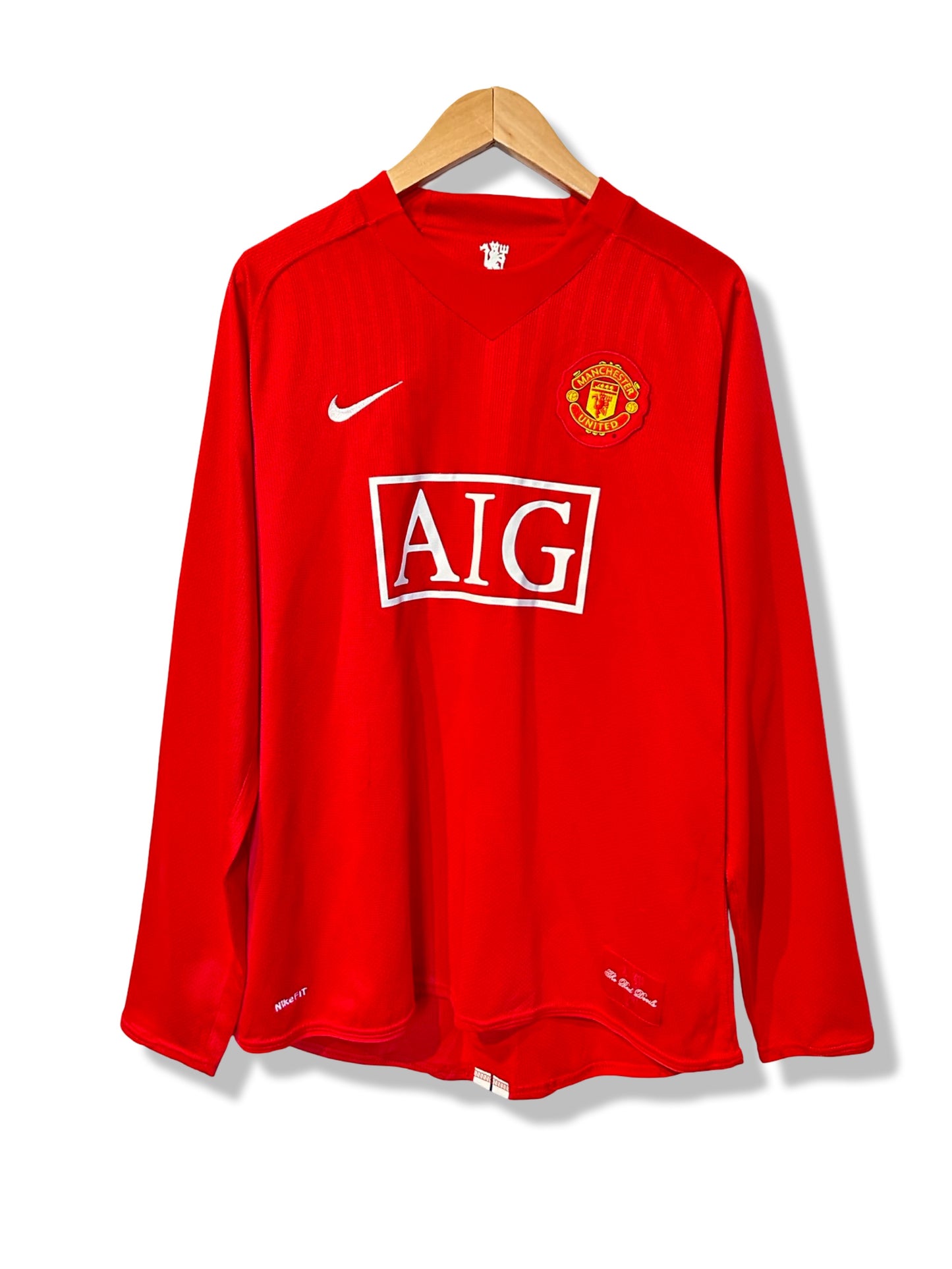 Manchester United 2007-09 Home Shirt L/S - Ronaldo #7 - L