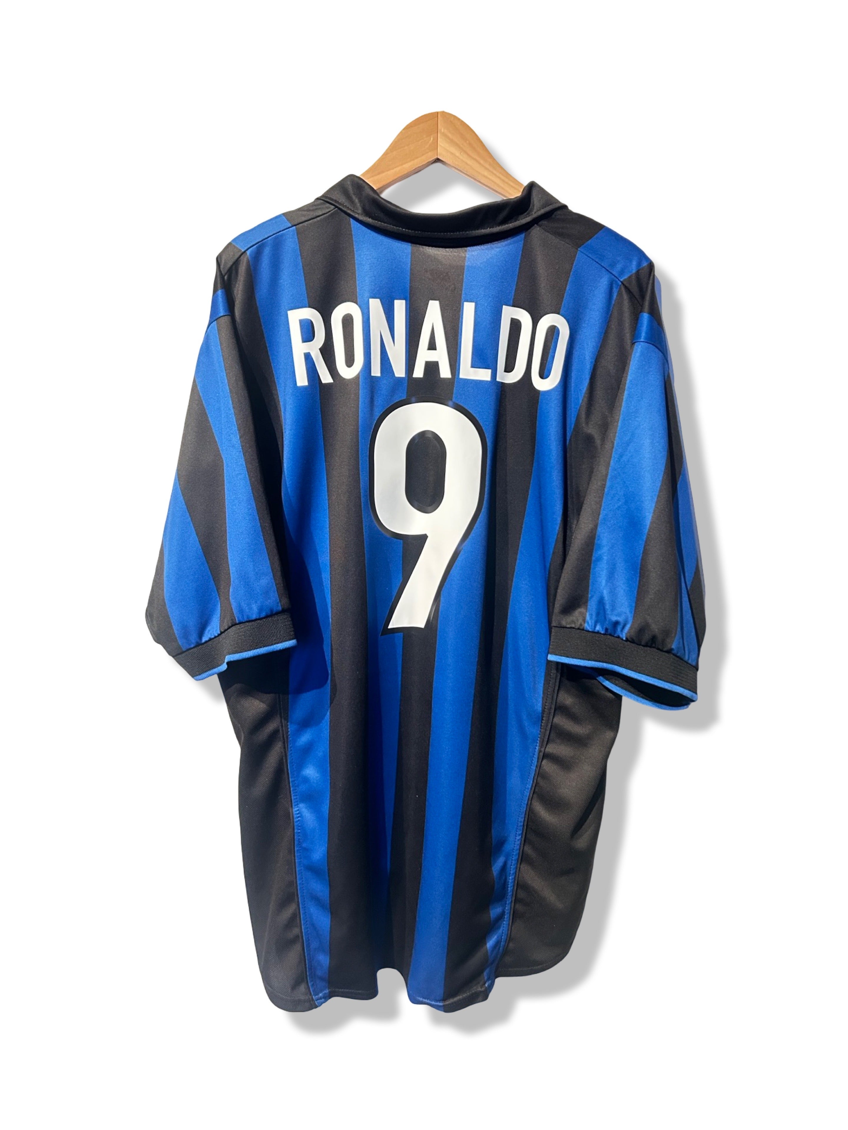 Inter Milan 1998-99 Home Shirt - Ronaldo #9 - XL – Football Heaven