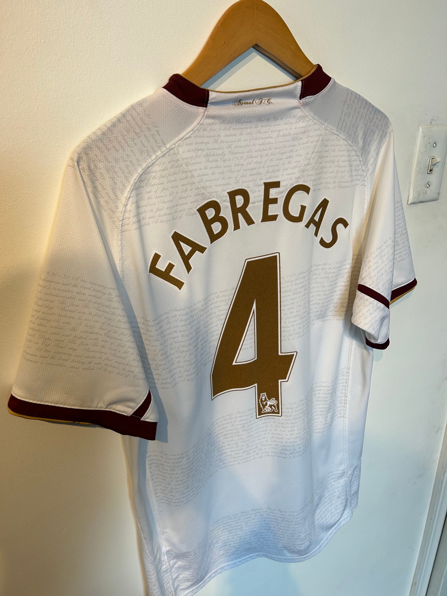 Arsenal 2007-08 Away Shirt - Fabregas #4 - M