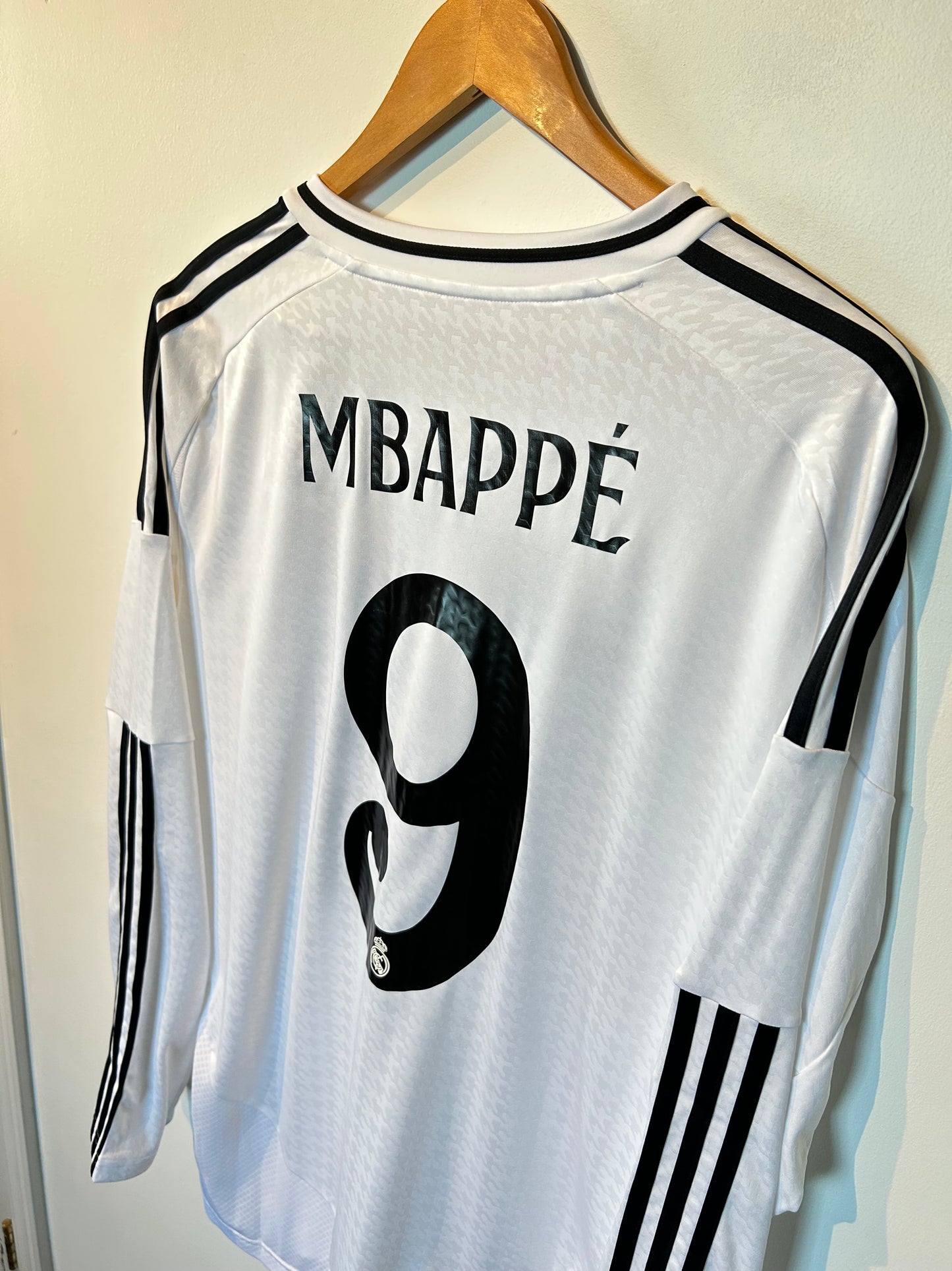 Real Madrid 2024-25 Home Shirt L/S - Mbappe #9 - XL