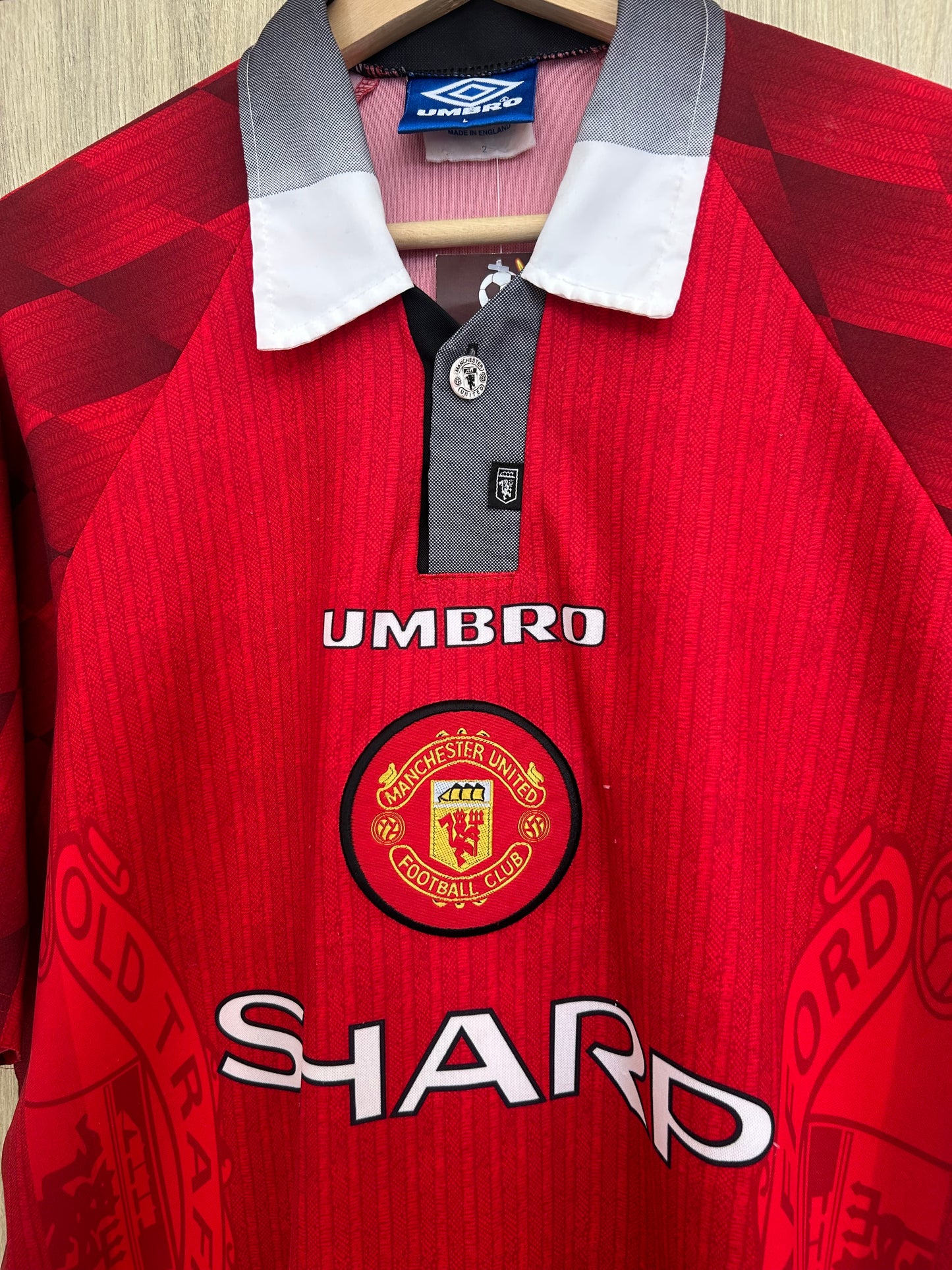 Manchester United 1997-98 Home Shirt - Beckham #7 - L