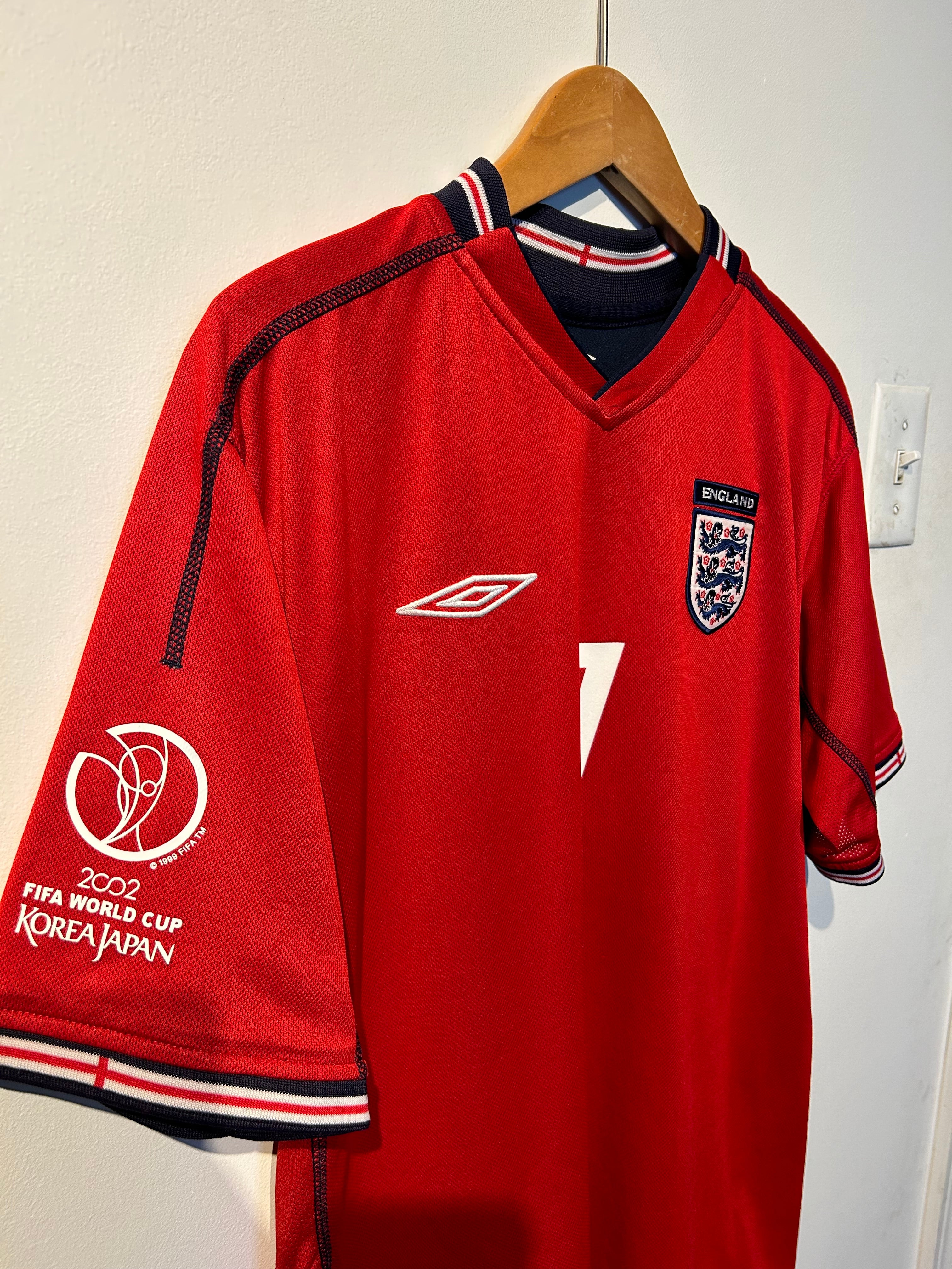 England 2002-04 Away Shirt - Beckham #7 - L – Football Heaven