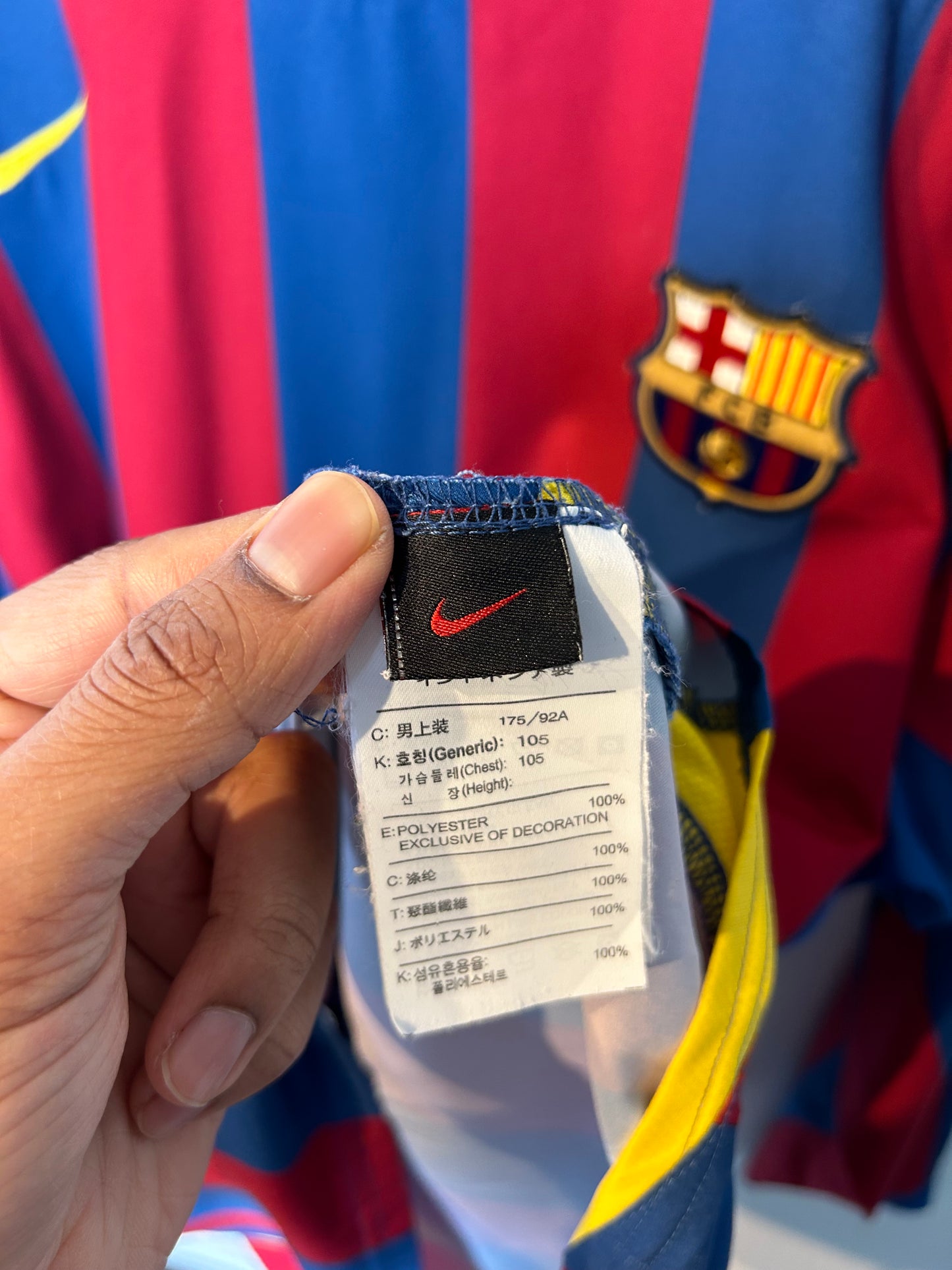 FC Barcelona 2005-06 Home Shirt L/S - V. Bommel #17 - L