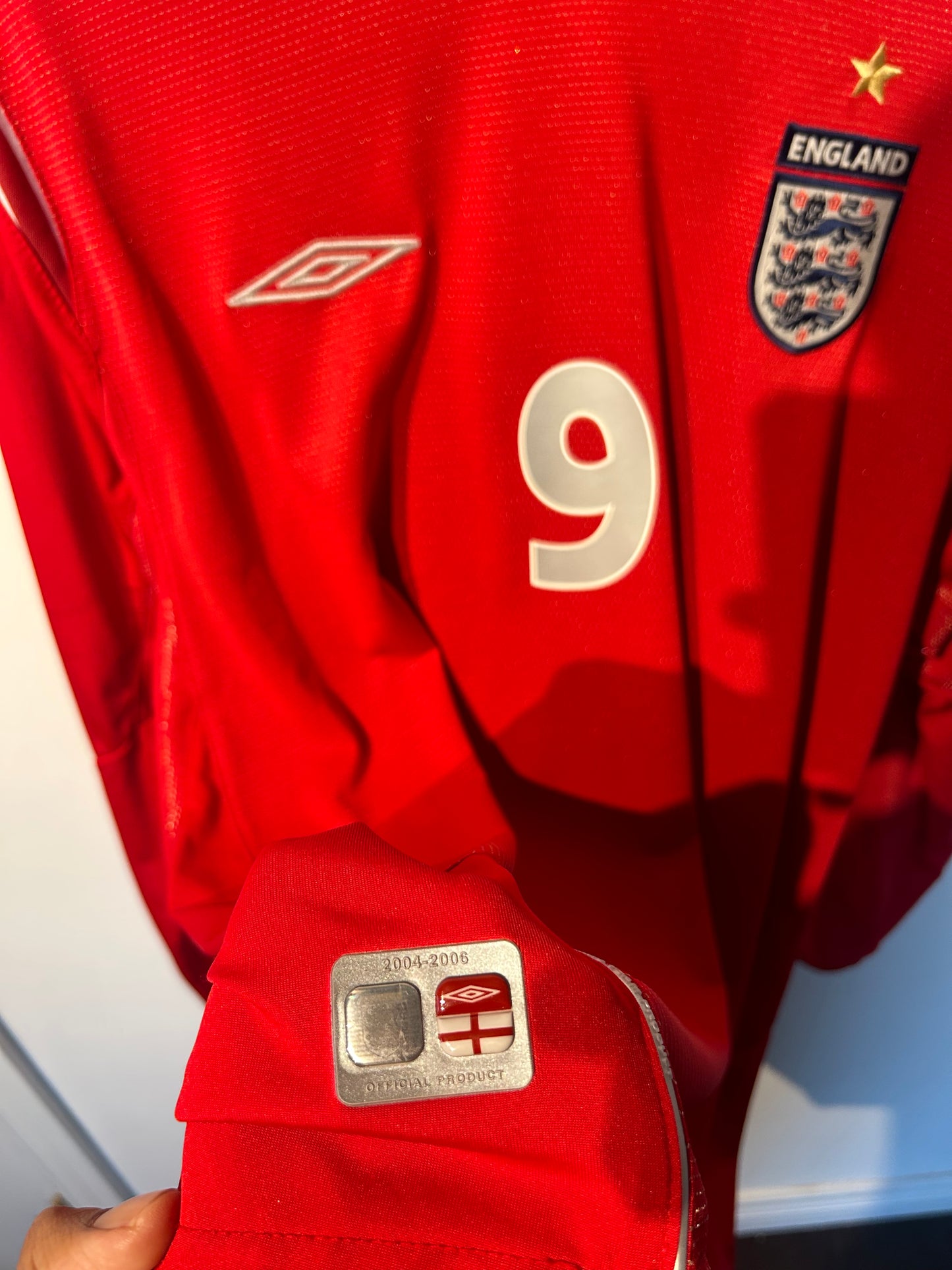 England 2004-06 Away Shirt L/S - Rooney #9 - XL