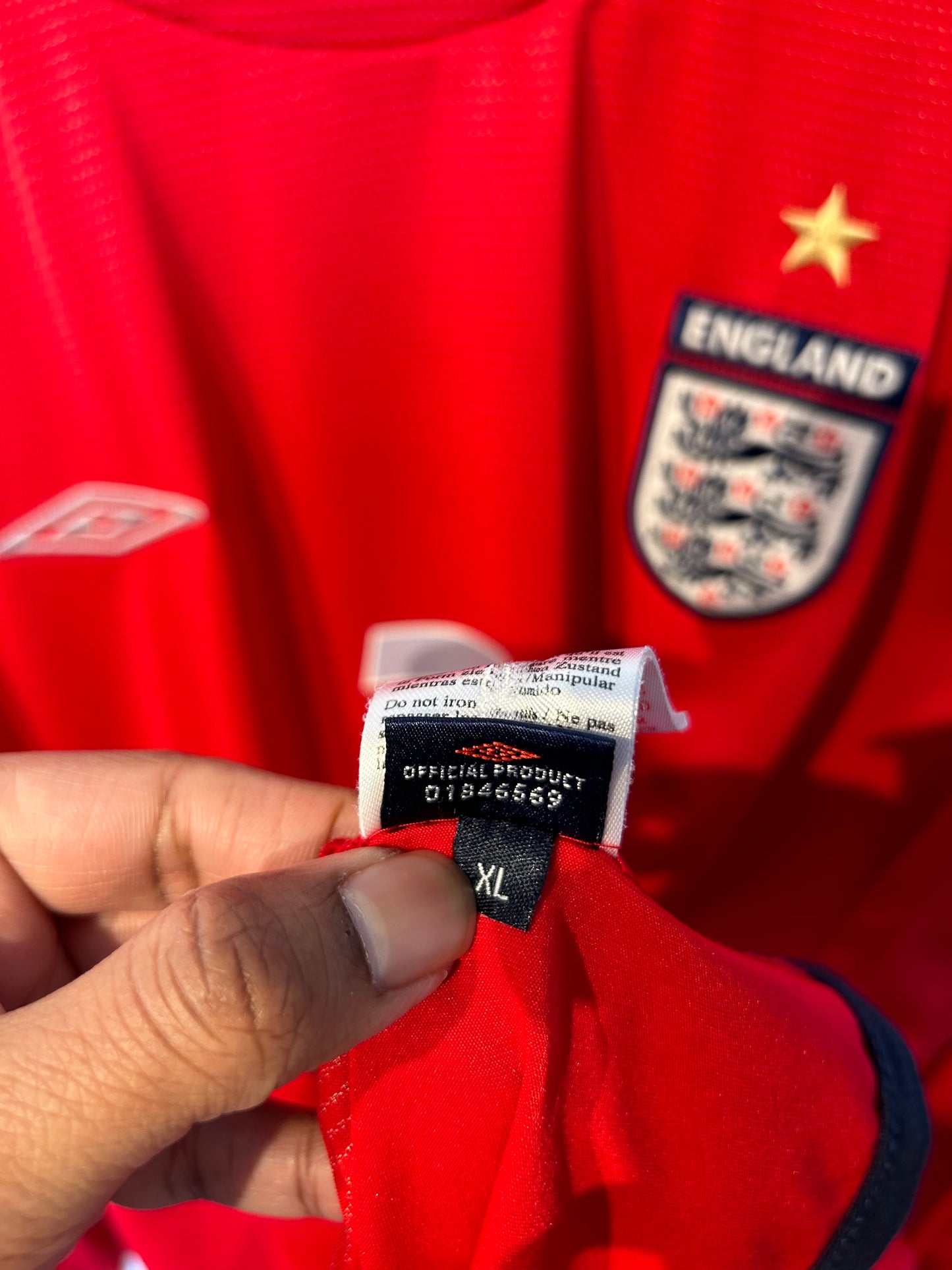 England 2004-06 Away Shirt L/S - Beckham #7 - XL