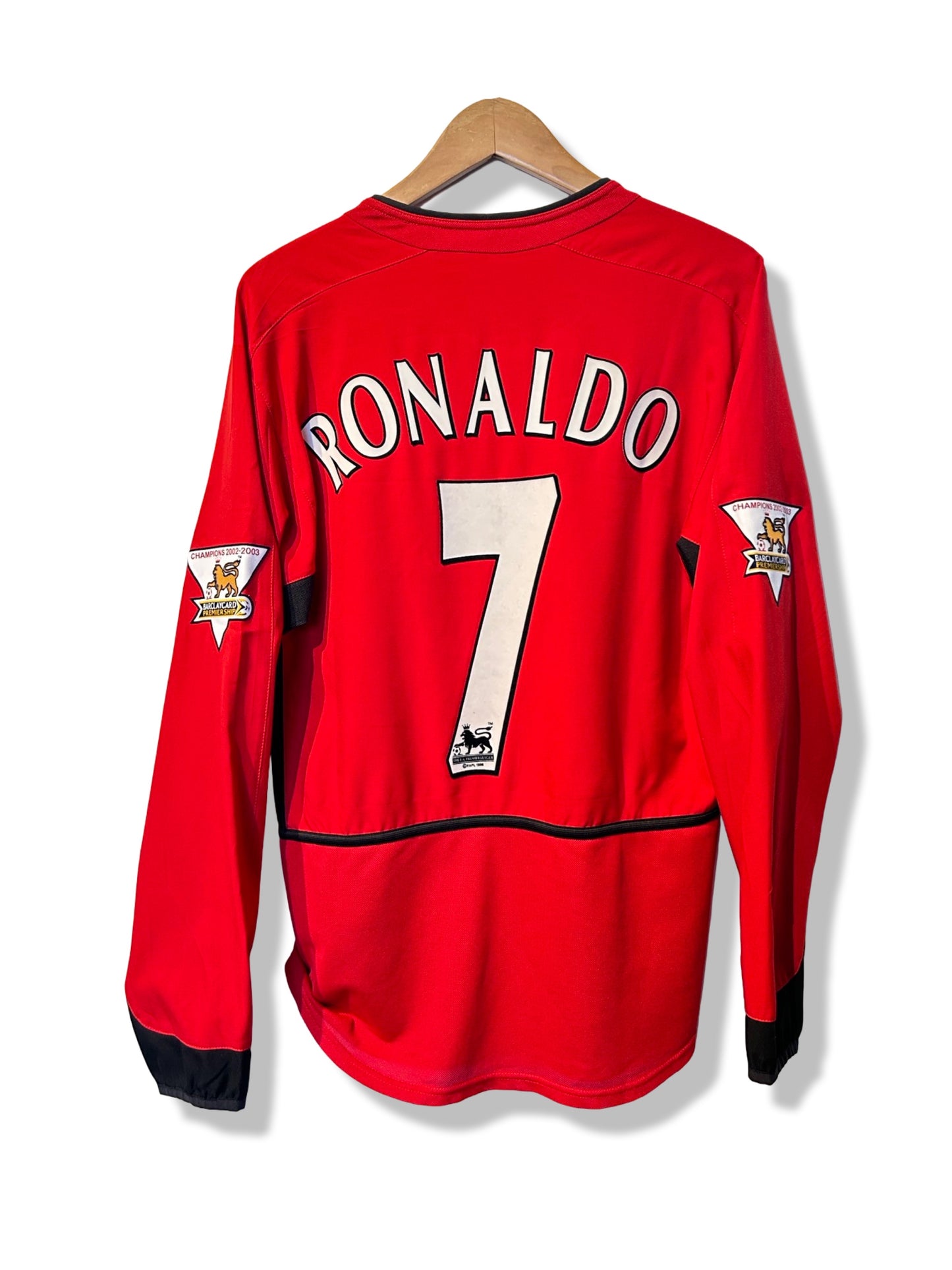 Manchester United 2002-04 Home Shirt L\S - Ronaldo #7 - S
