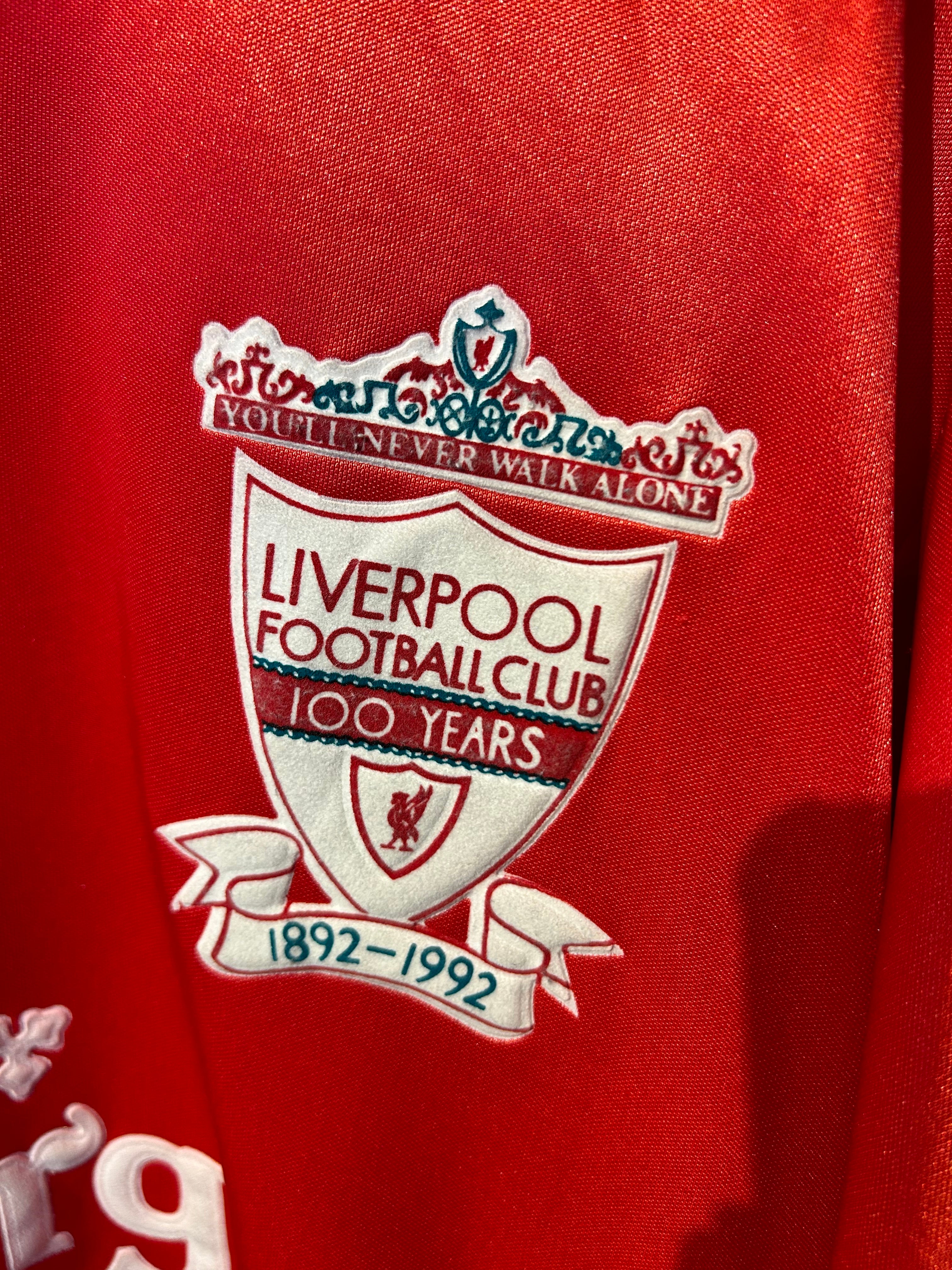 Liverpool 1992-93 Centenary Home Shirt - L – Football Heaven