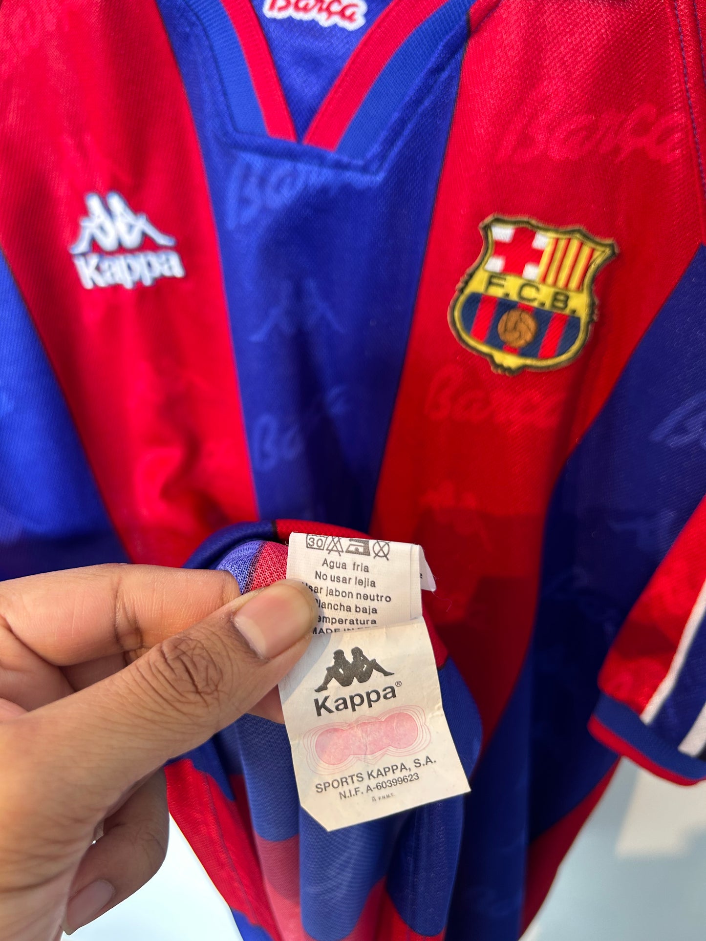 Barcelona 1995-97 Home Shirt - Blanc #15 - XL