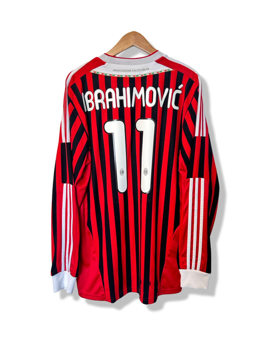 AC Milan 2011-12 Home Shirt - Ibrahimovic #11 - XL