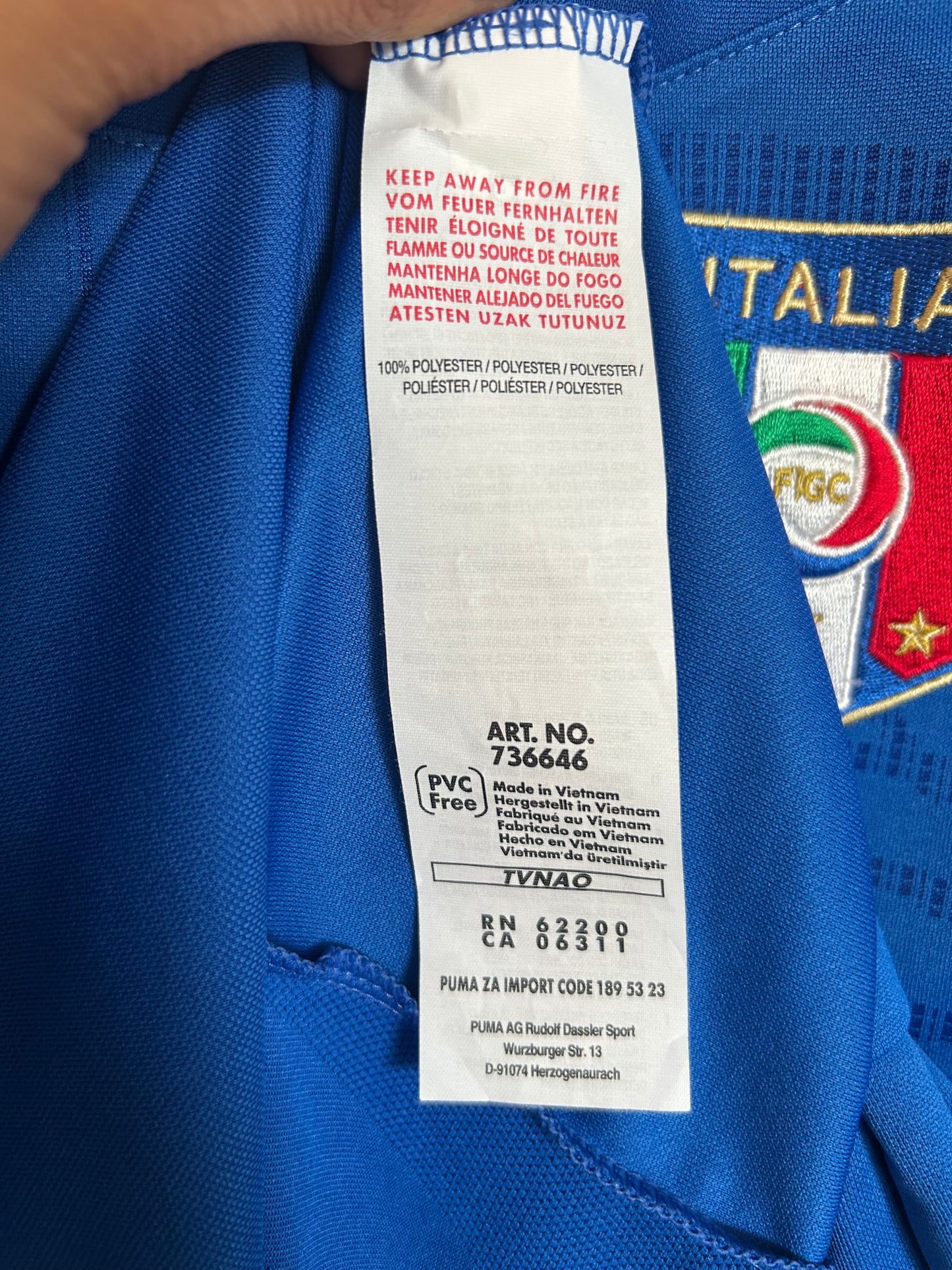 Italy 2010-12 Home Shirt- Pirlo #21 - XL