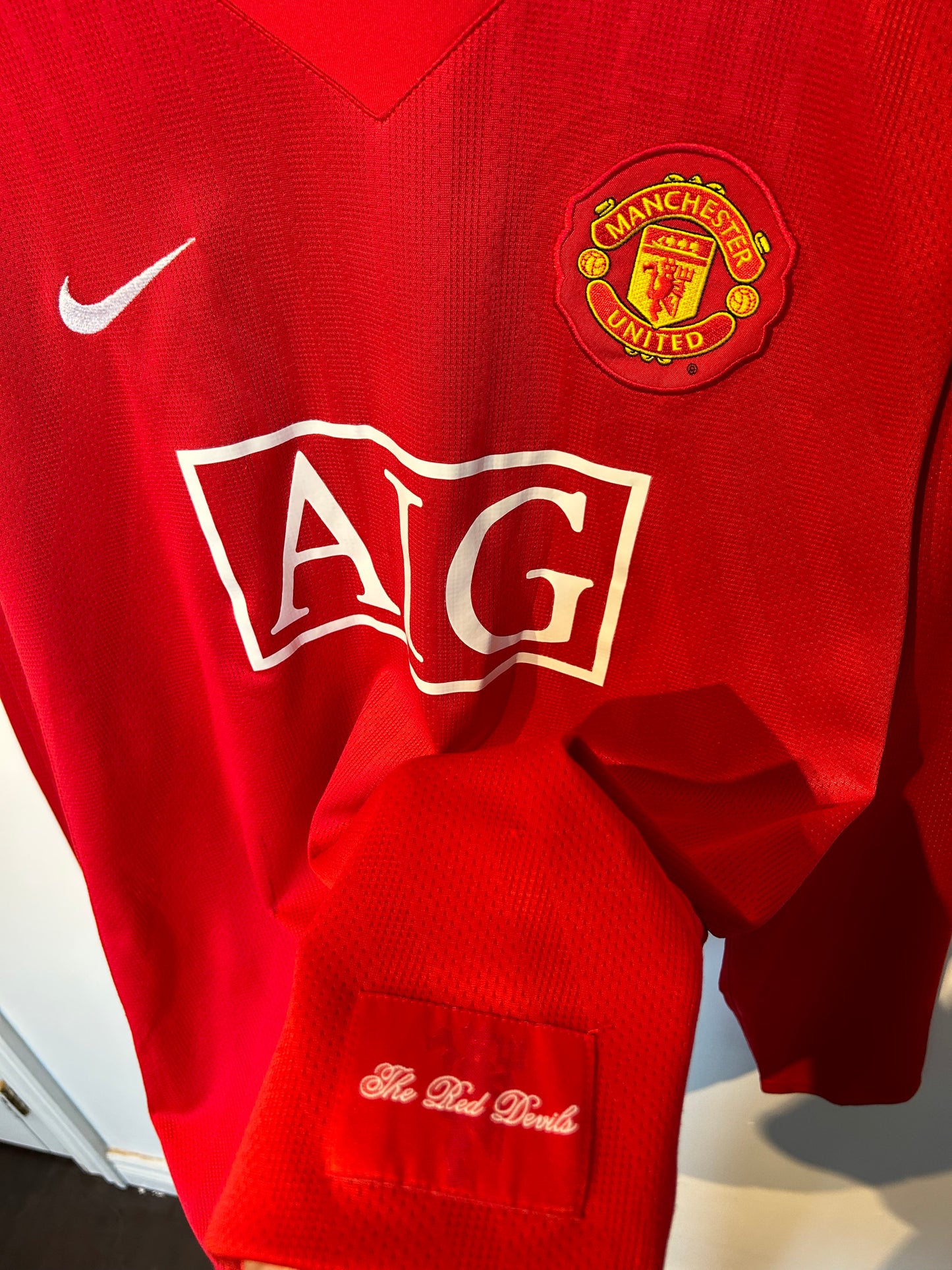 Manchester United 2007-09 Home Shirt L/S - Ronaldo #7 - L