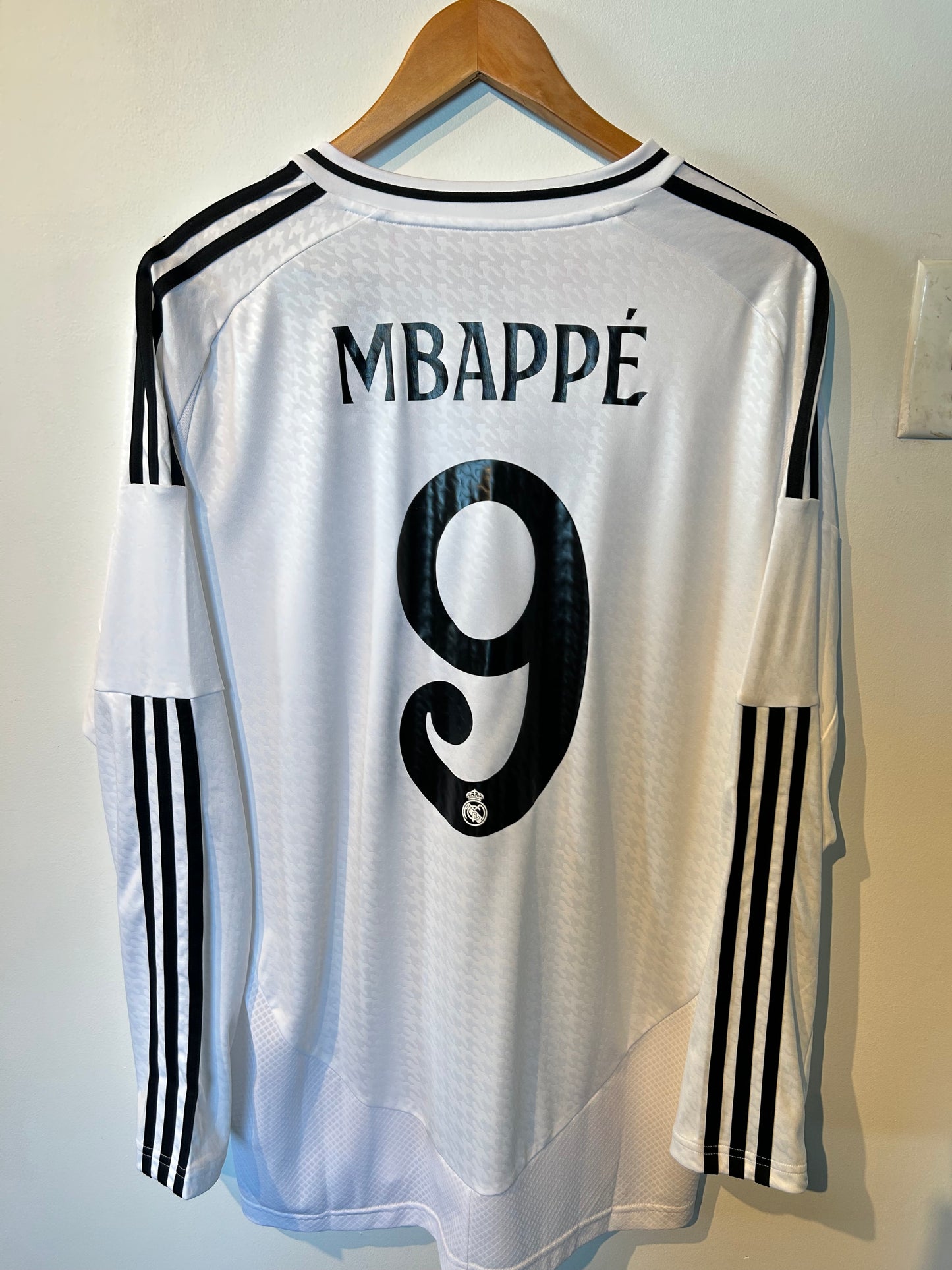 Real Madrid 2024-25 Home Shirt L/S - Mbappe #9 - XL