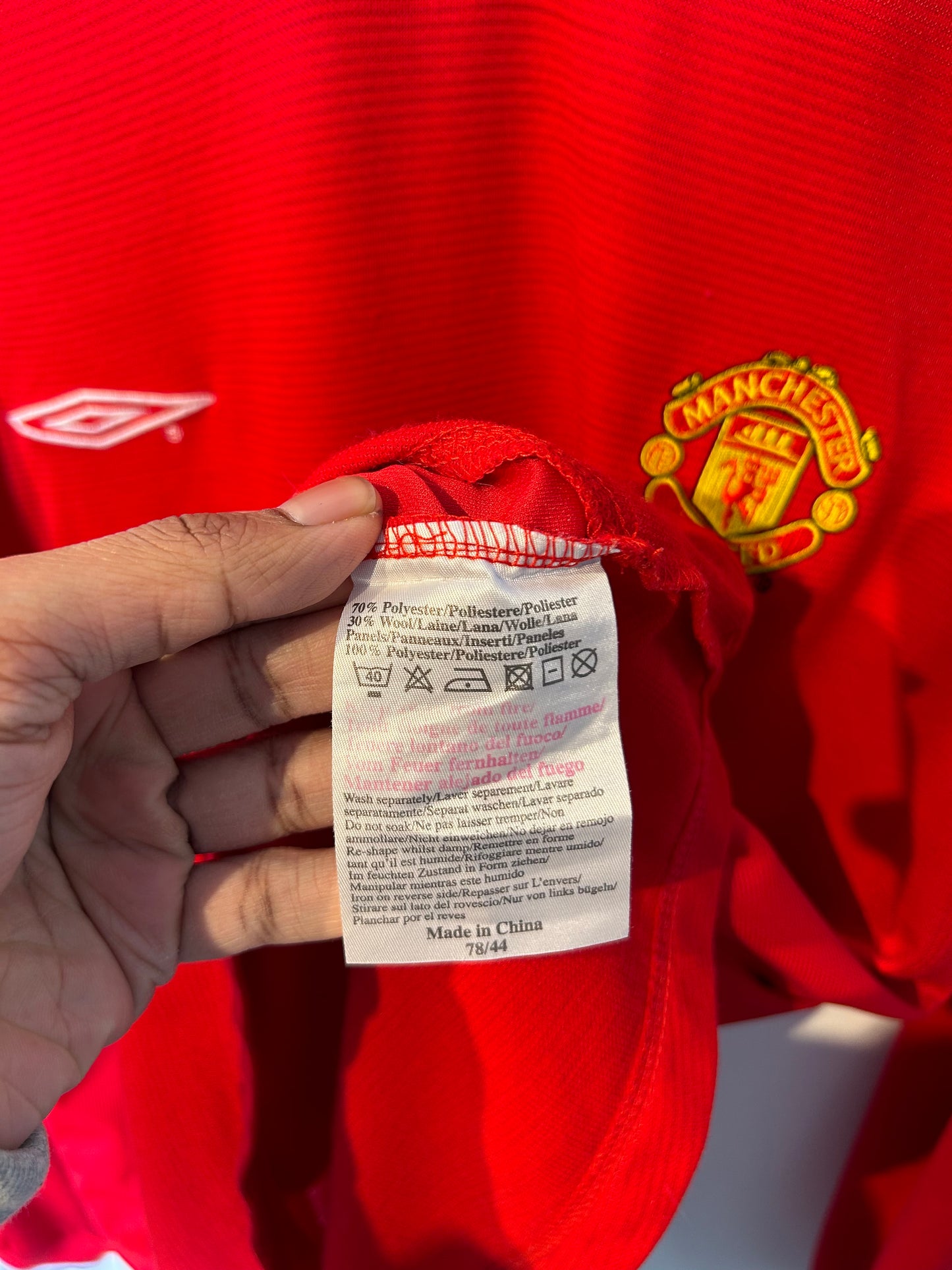 Manchester United 2000-02 Home Shirt L/S - Beckham #7 - L