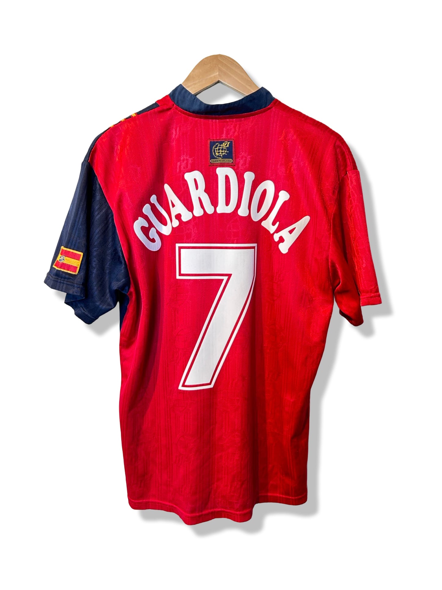 Spain 1996-98 Home Shirt - Guardiola #7 - M