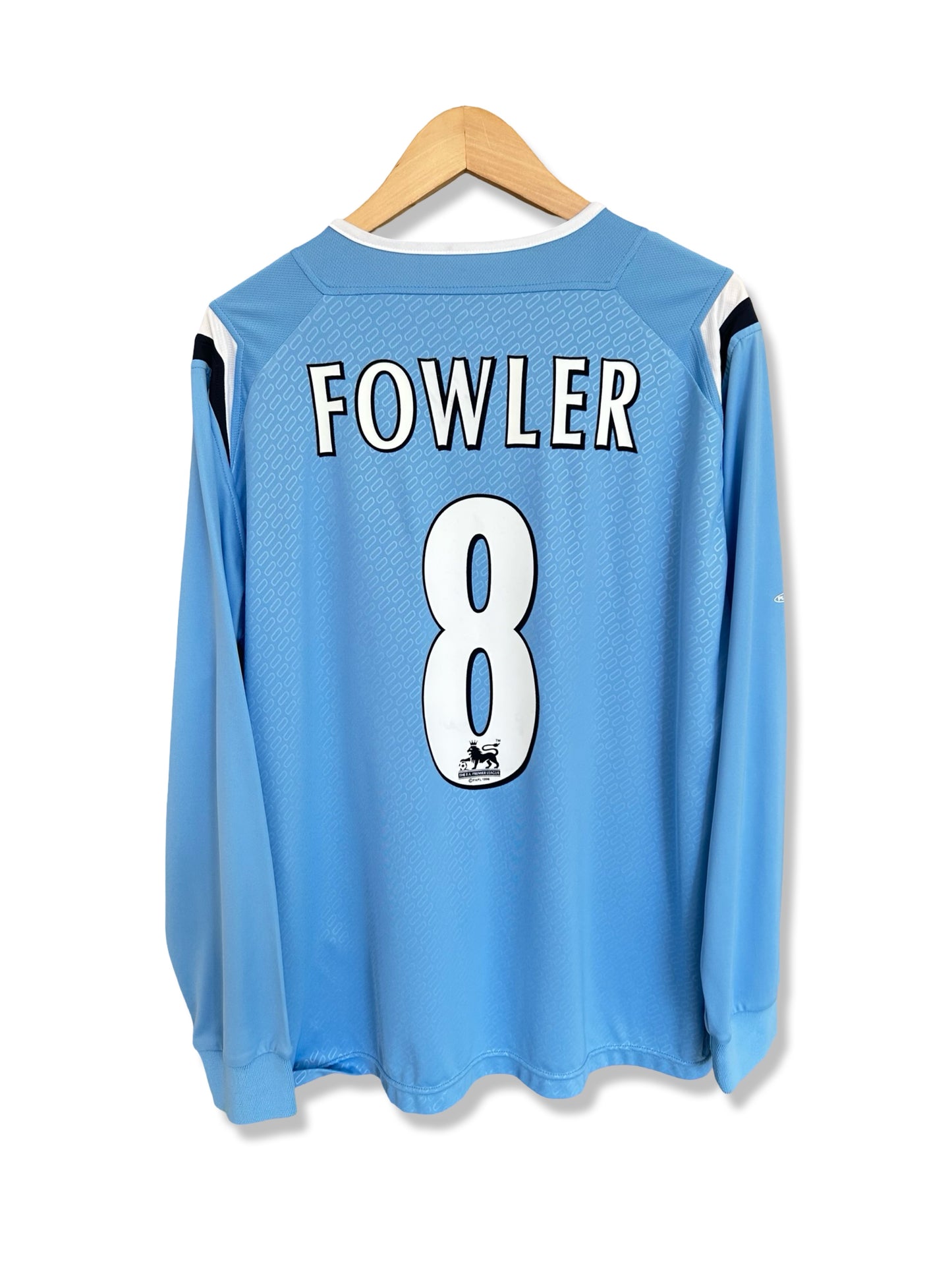 Manchester City 2004-06 Home Shirt L/S - Fowler #8 - L