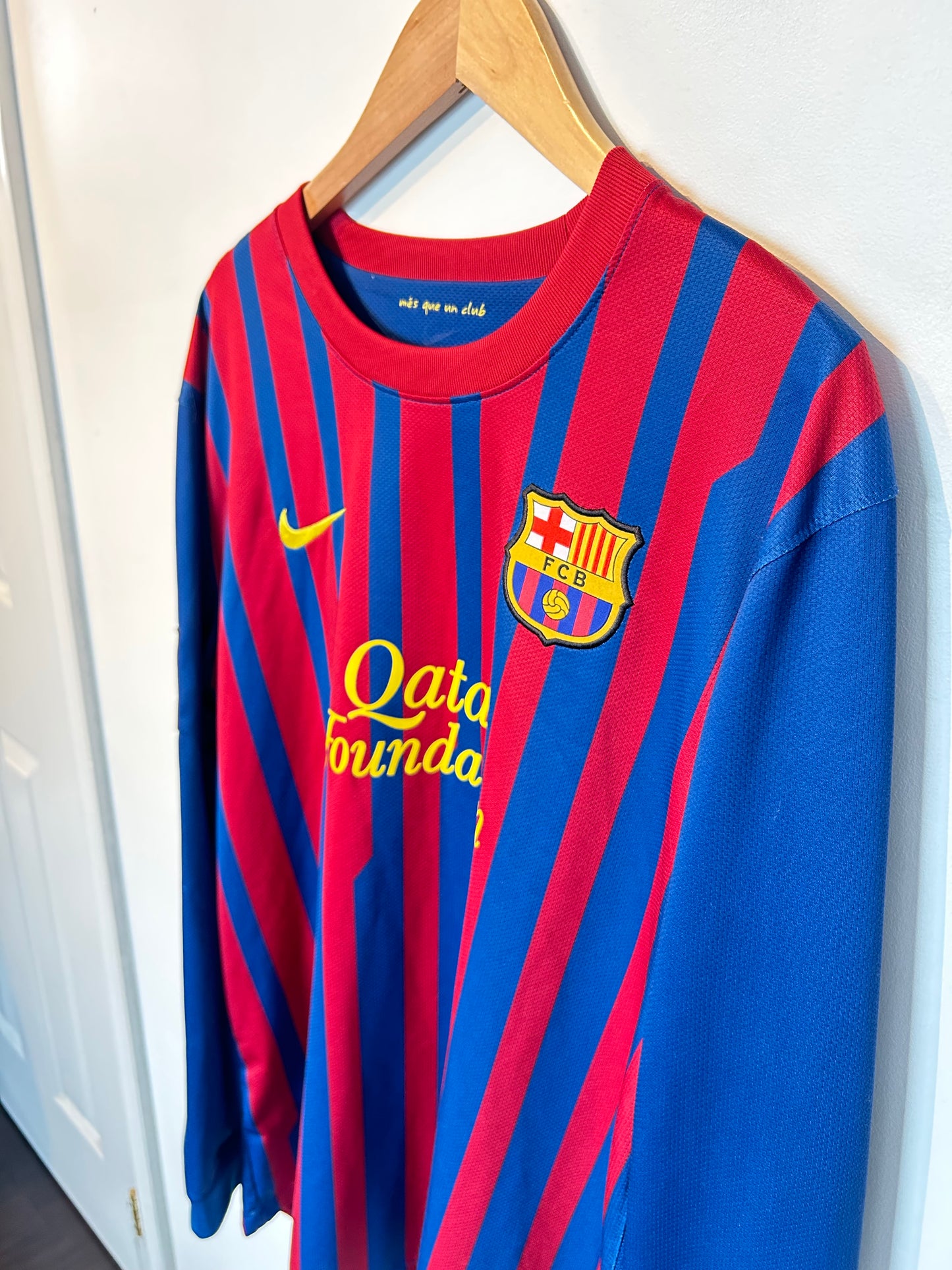 Barcelona 2011-12 Home Shirt L/S - David Villa #7 - XL