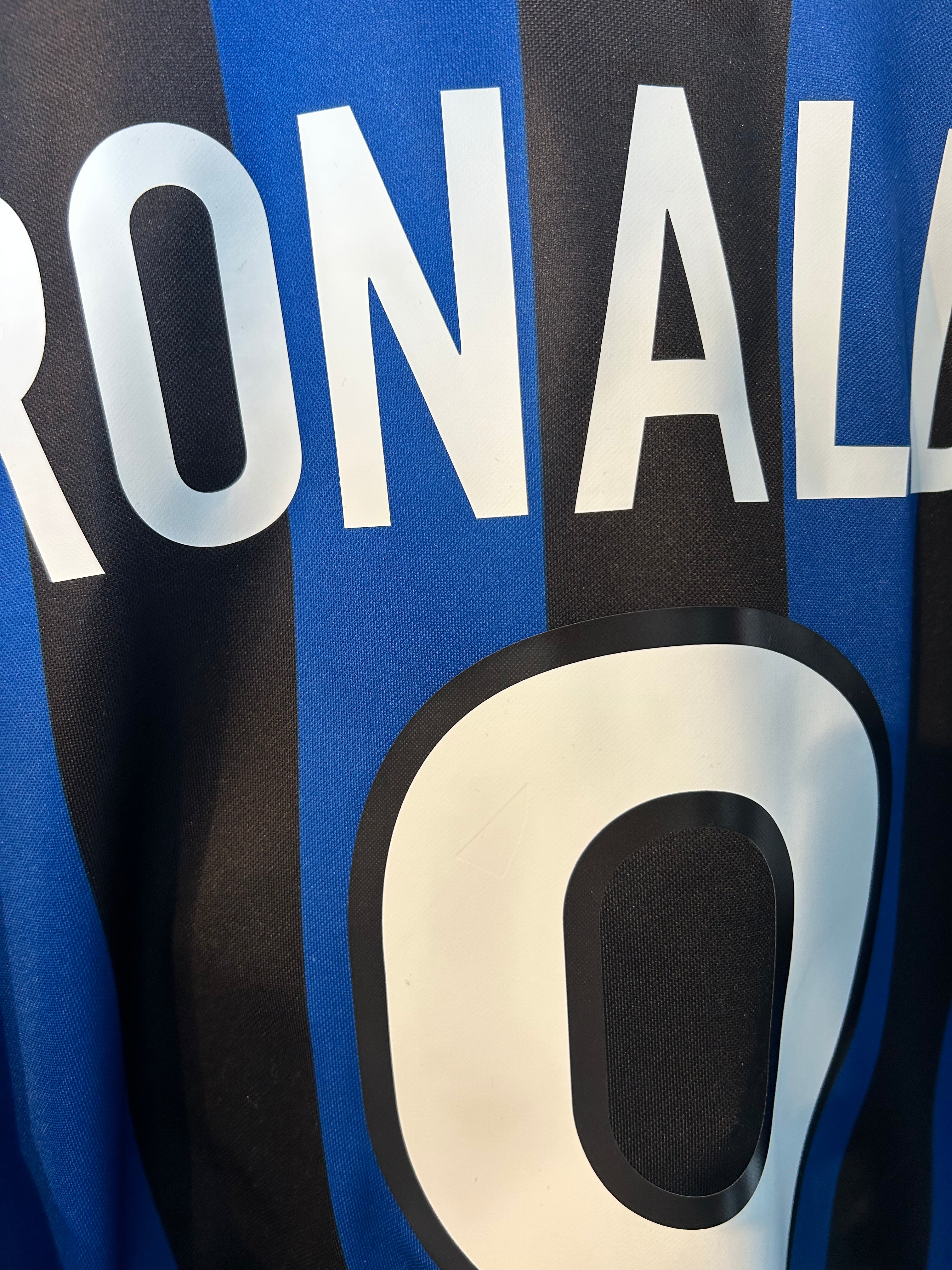Inter Milan 1998-99 Home Shirt - Ronaldo #9 - XL – Football Heaven