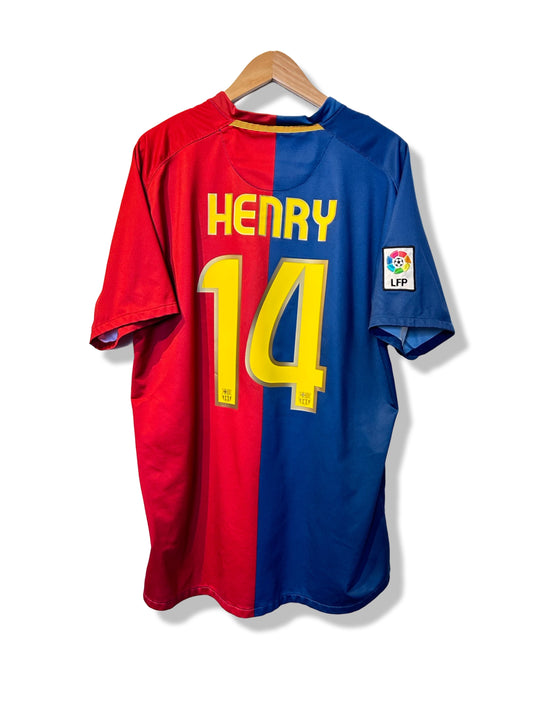Barcelona 2008-09 Home Shirt - Henry #14 - XL