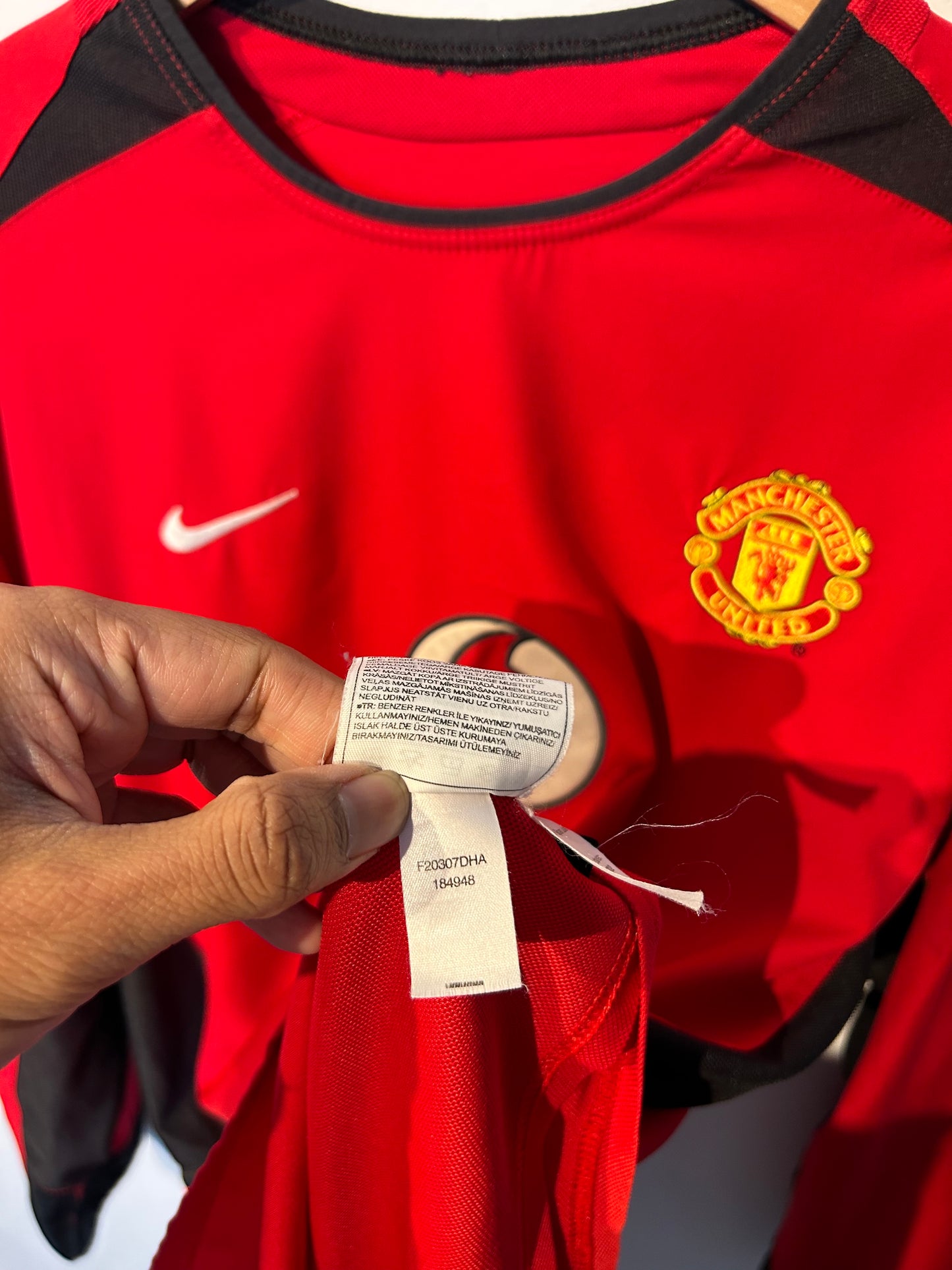 Manchester United 2002-04 Home Shirt L\S - Ronaldo #7 - S