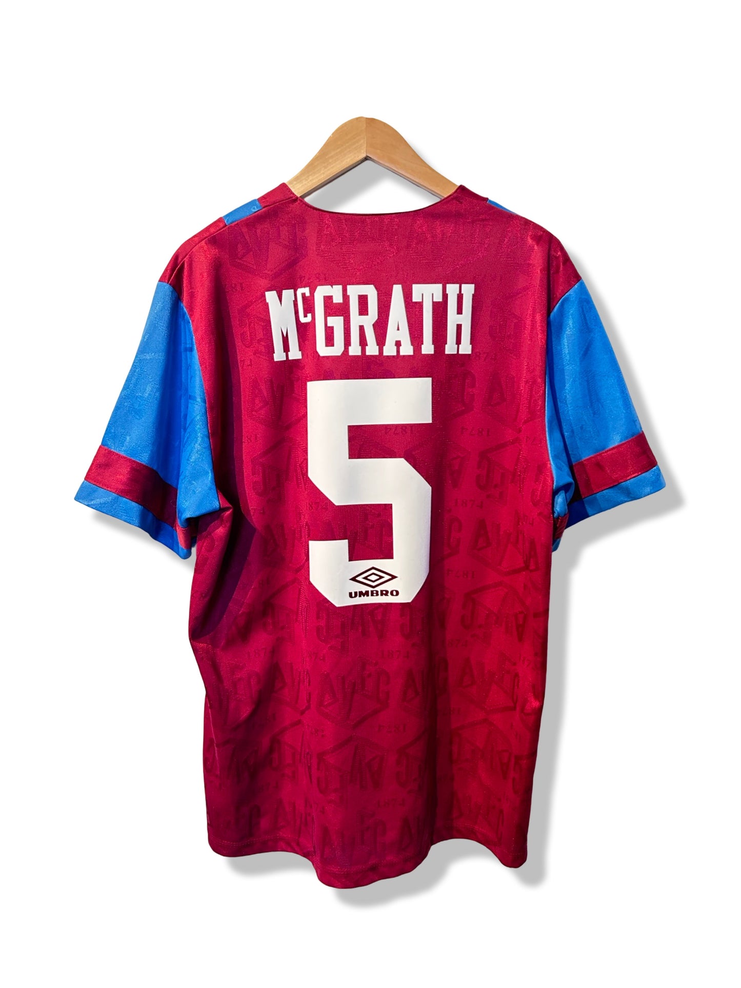 Aston Villa 1992-93 Home Shirt - McGrath #5 - L