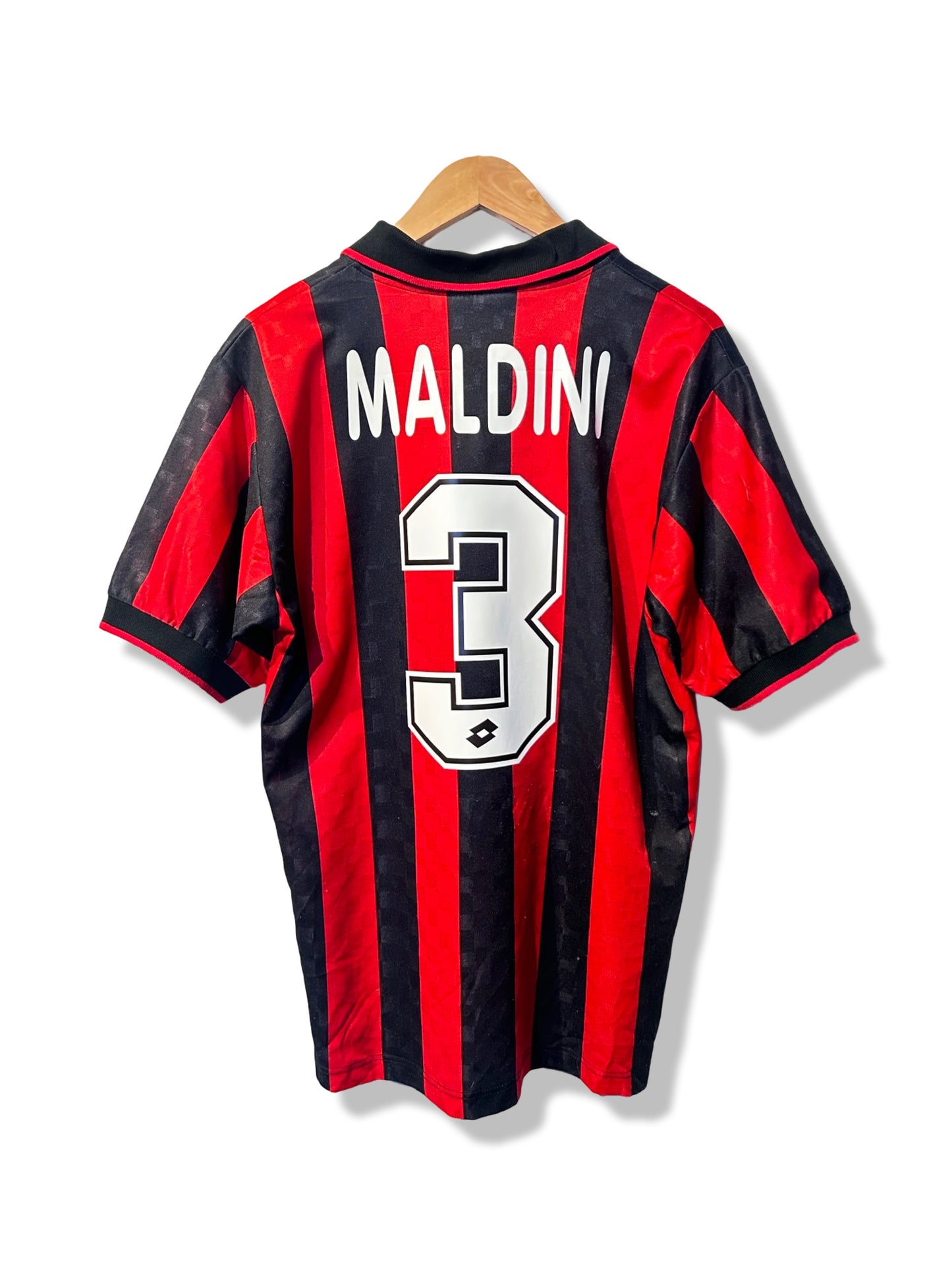 AC Milan 1995-96 Home Shirt - Maldini #3 - S