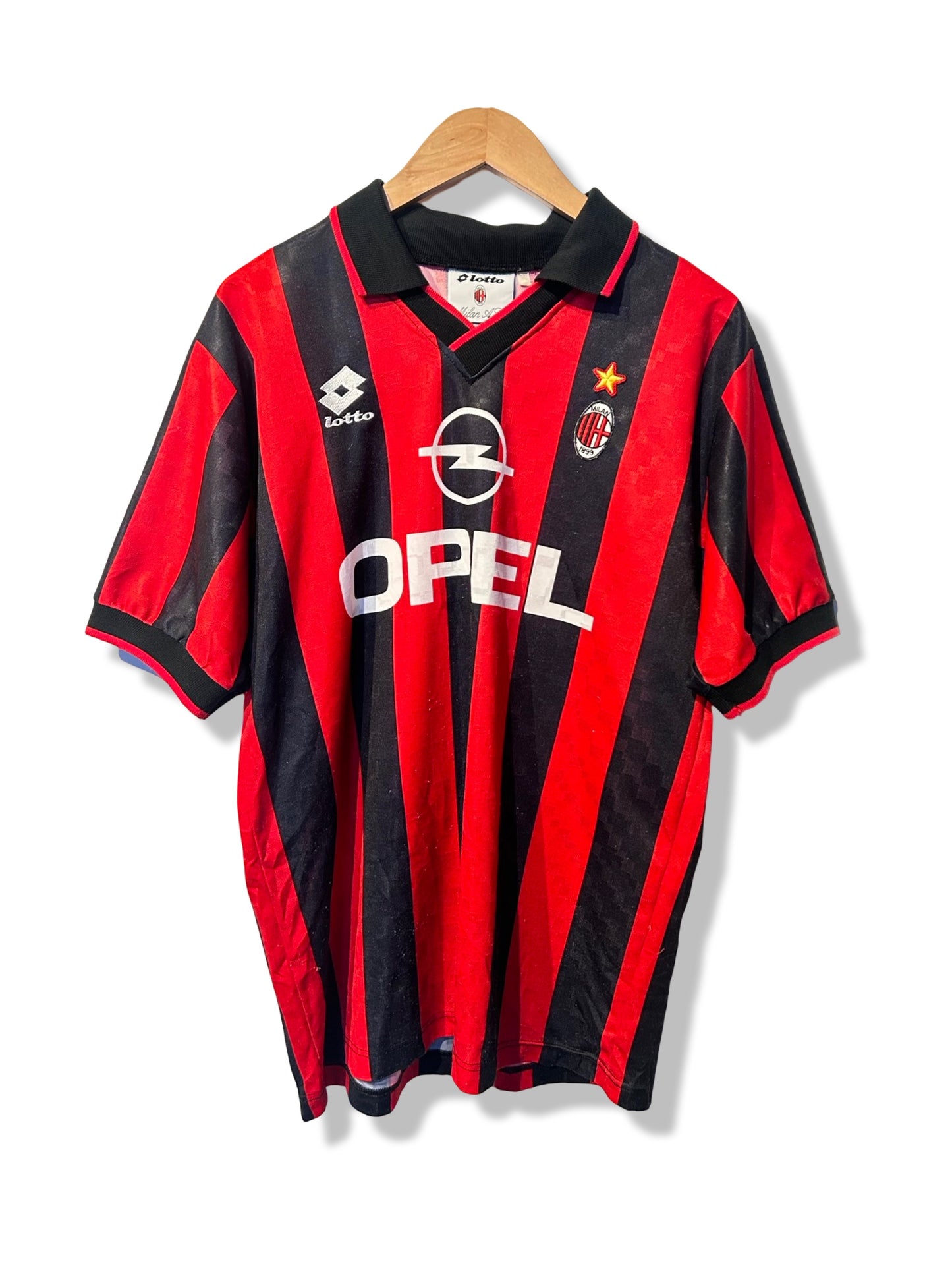 AC Milan 1995-96 Home Shirt - Maldini #3 - S