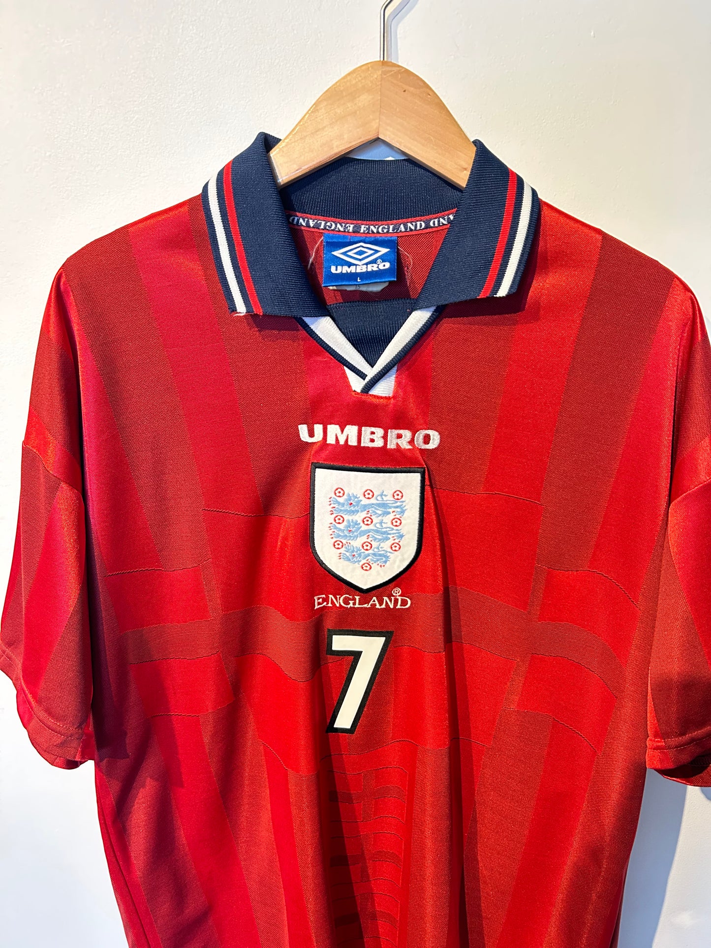 England 1997-99 Away Shirt - Beckham #7 - L