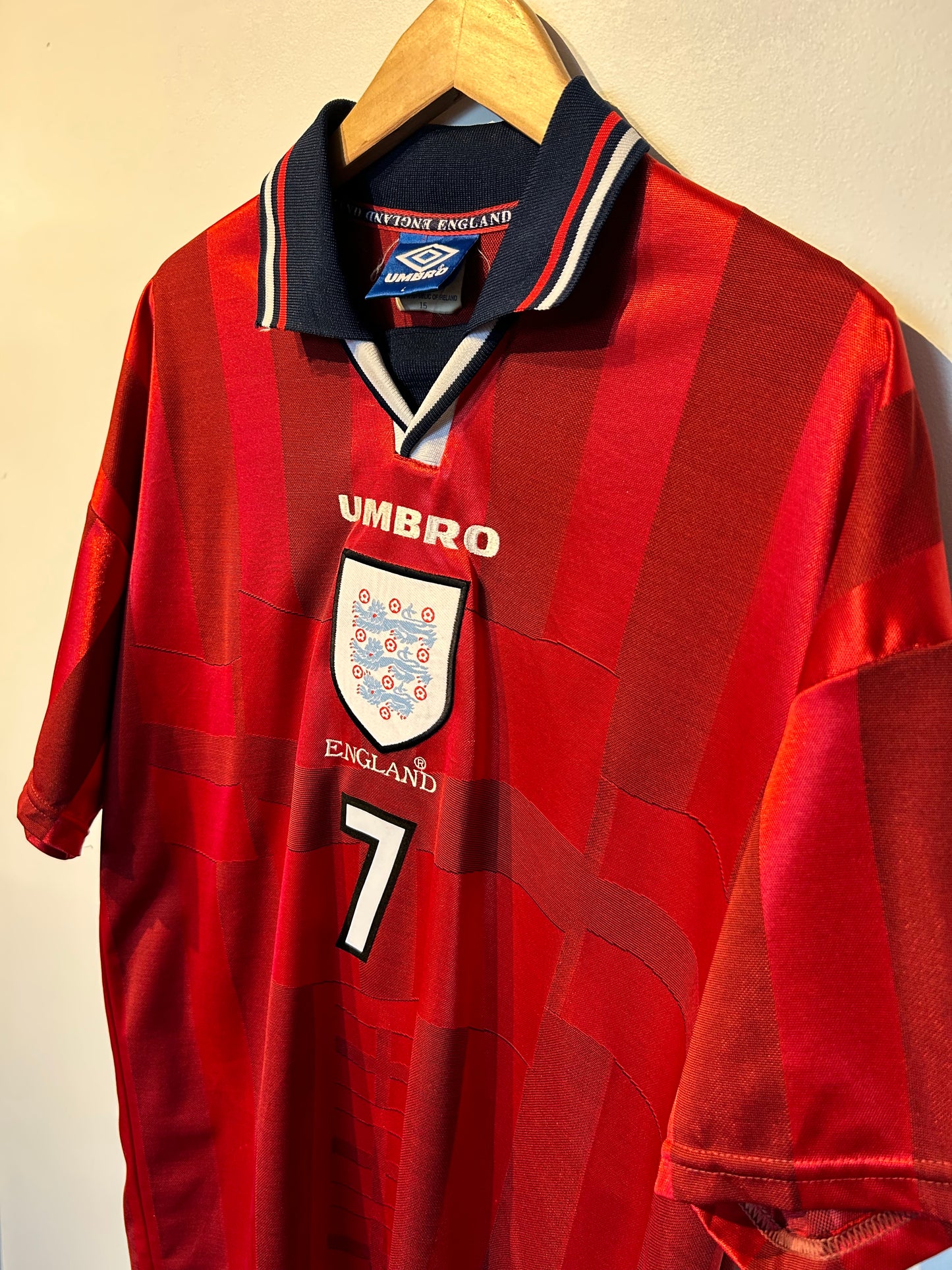 England 1997-99 Away Shirt - Beckham #7 - L