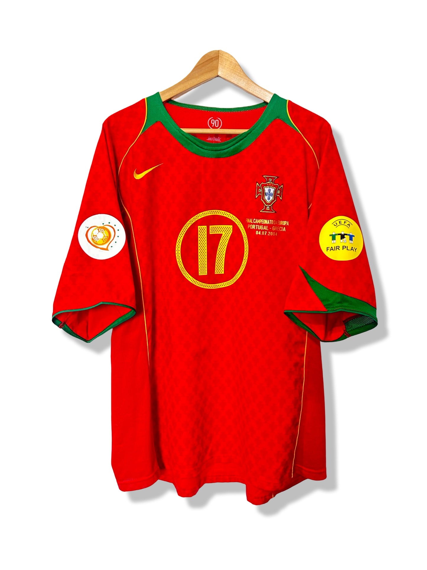 Portugal 2004-06 Home Shirt - C. Ronaldo #17 - XL