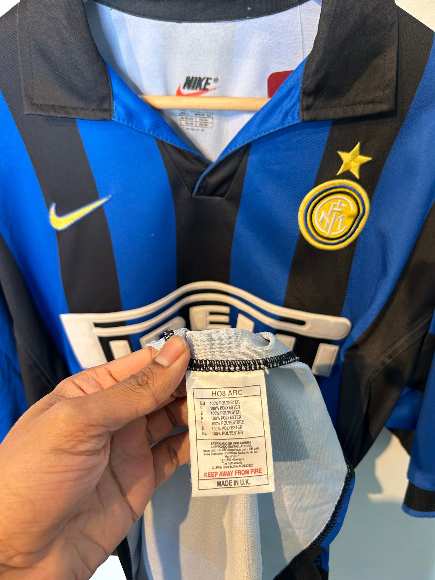 Inter Milan 1998-99 Home Shirt - Ronaldo #9 - L