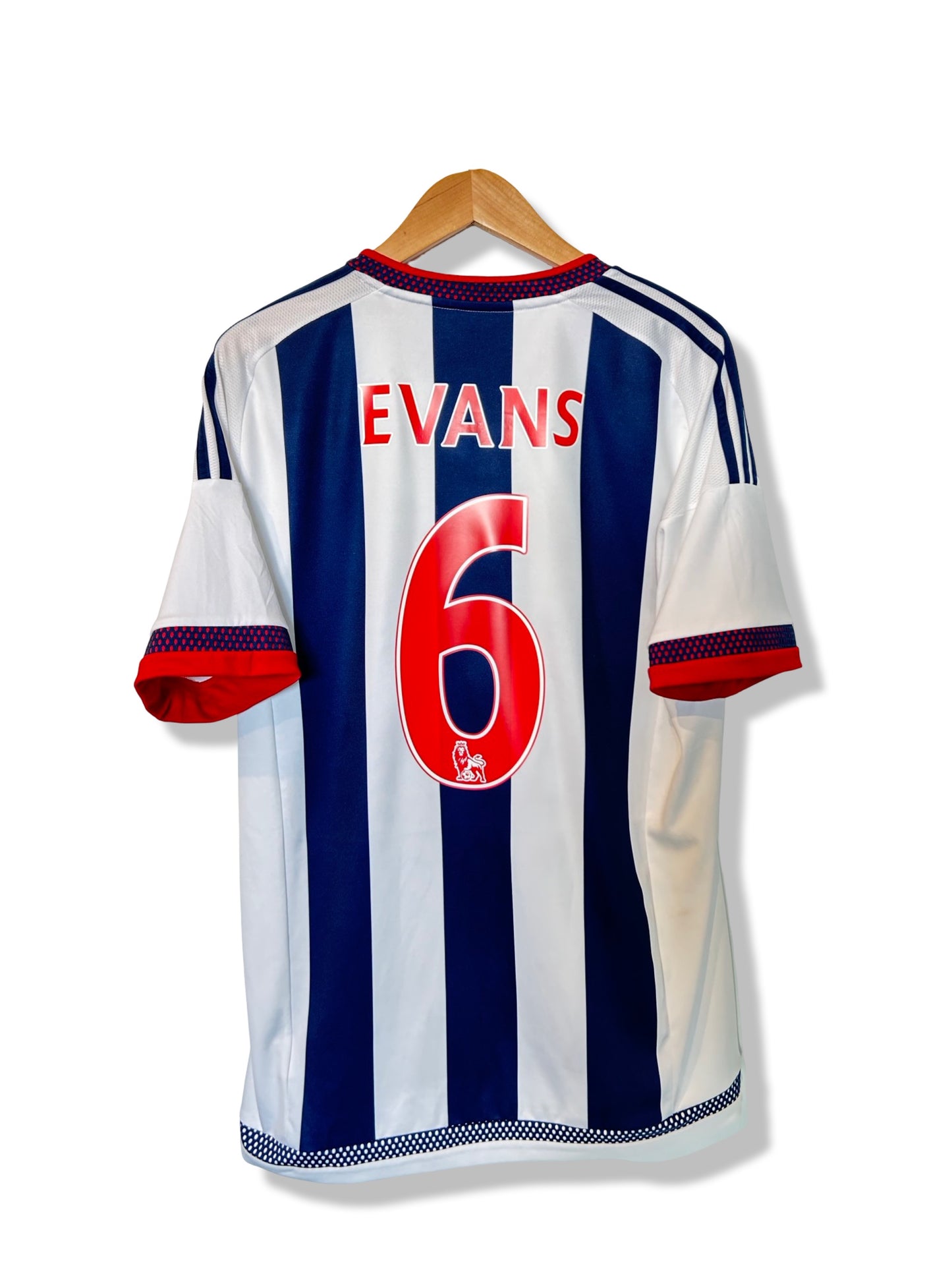 West Brom 2015-16 Home Shirt - Evans #6 - L