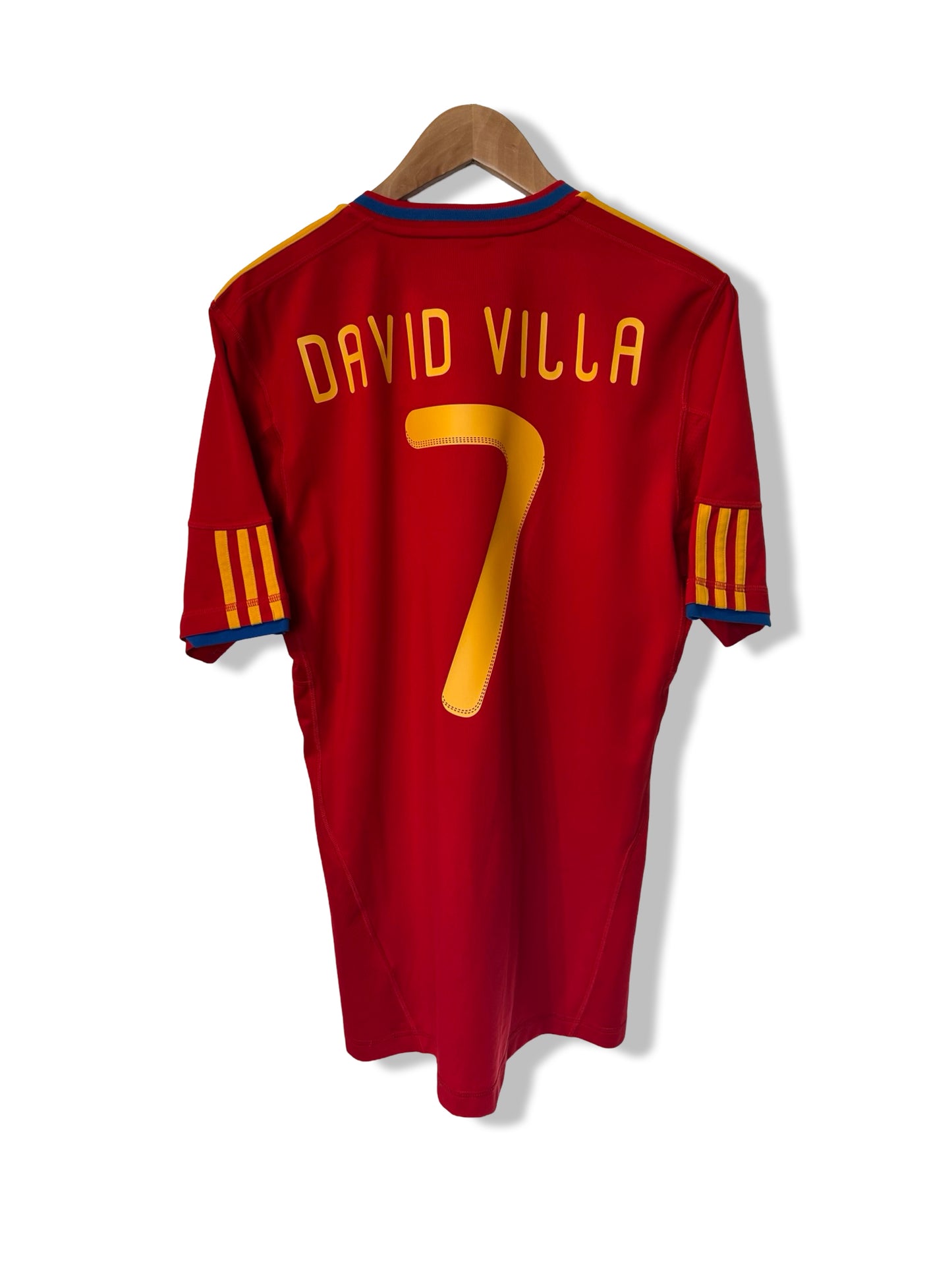 Spain National Team 2010 World Cup Home Shirt, #7 David Villa - S
