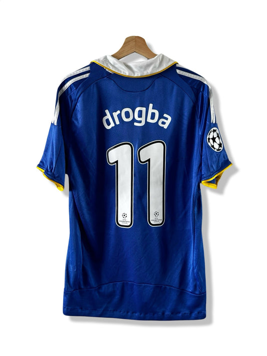 Chelsea FC 2008-09 Home Shirt, #11 Didier Drogba (Champions League) - L