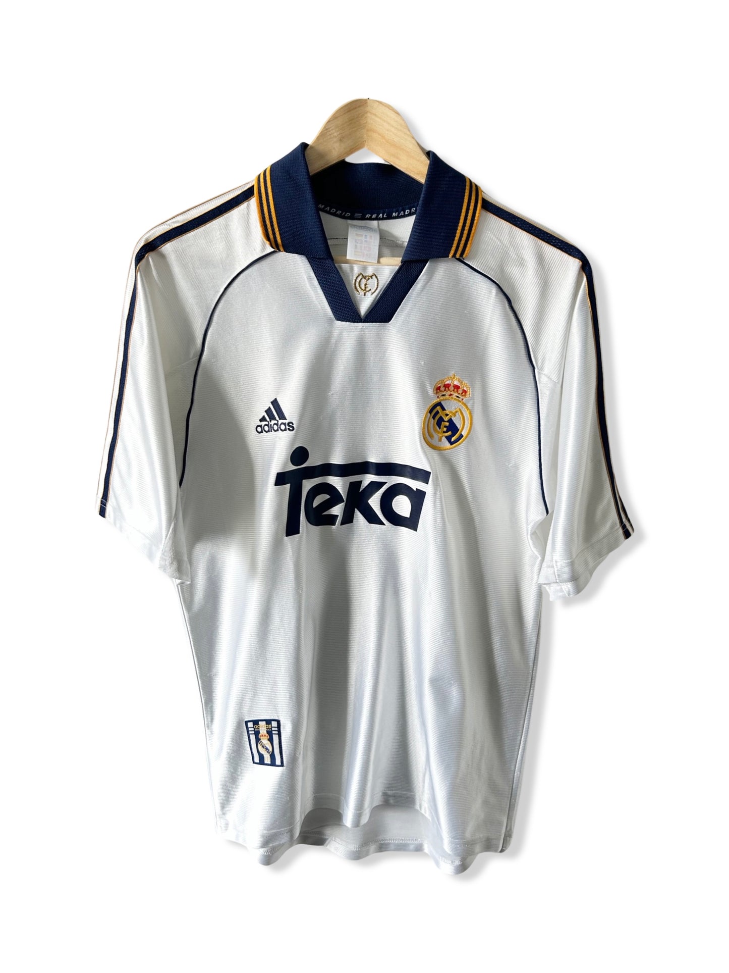 Real Madrid CF 1998-2000 Home Shirt, #7 Raul - L