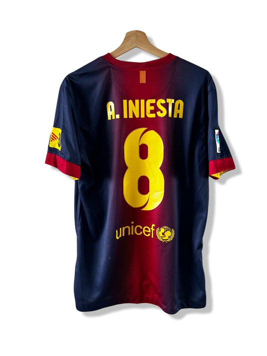 FC Barcelona 2012-13 Home Shirt, #8 Andres Iniesta - M