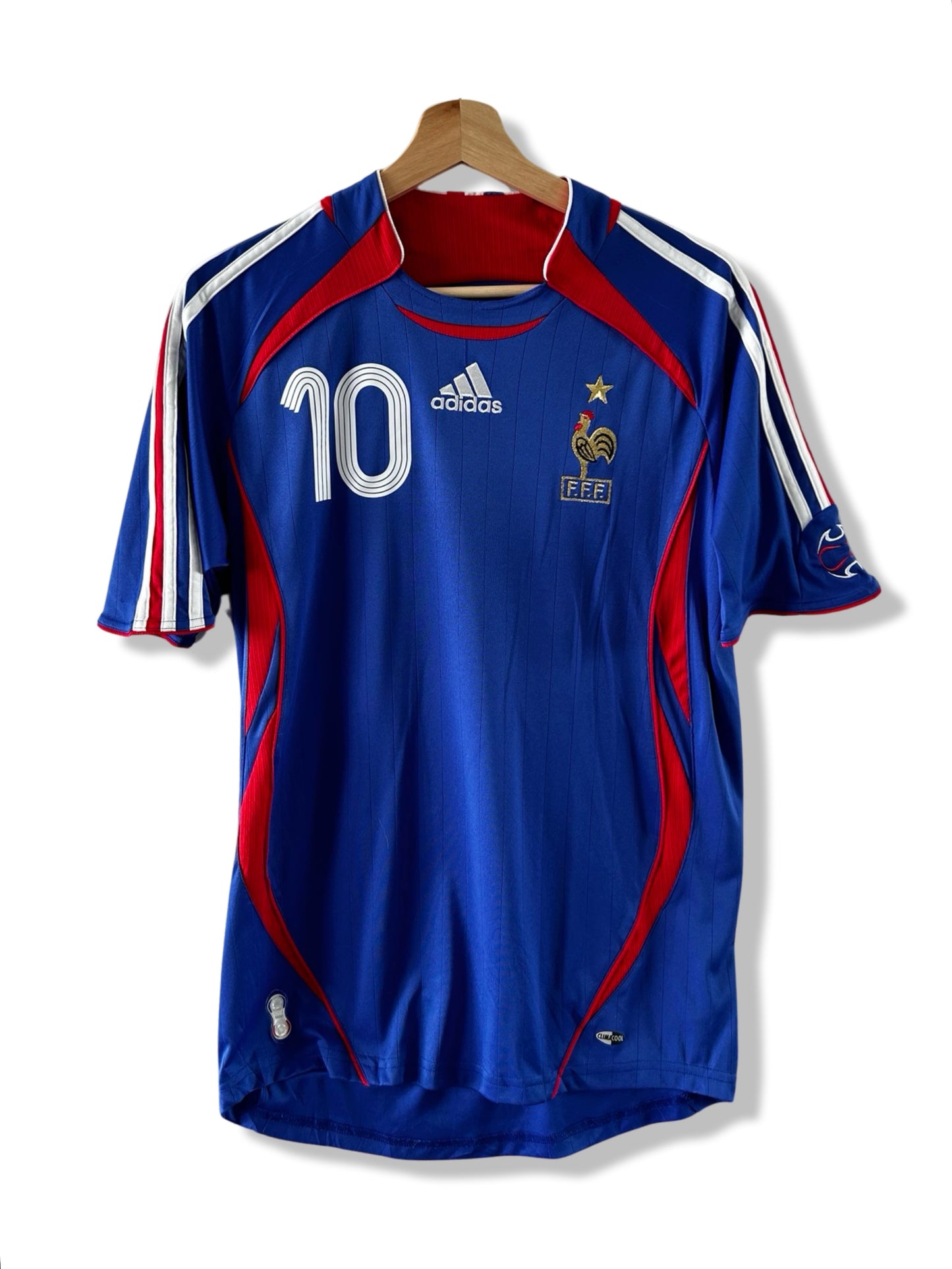 France Mens National Team 2006 World Cup Home Shirt, # 10 Zinedine Zidane - S